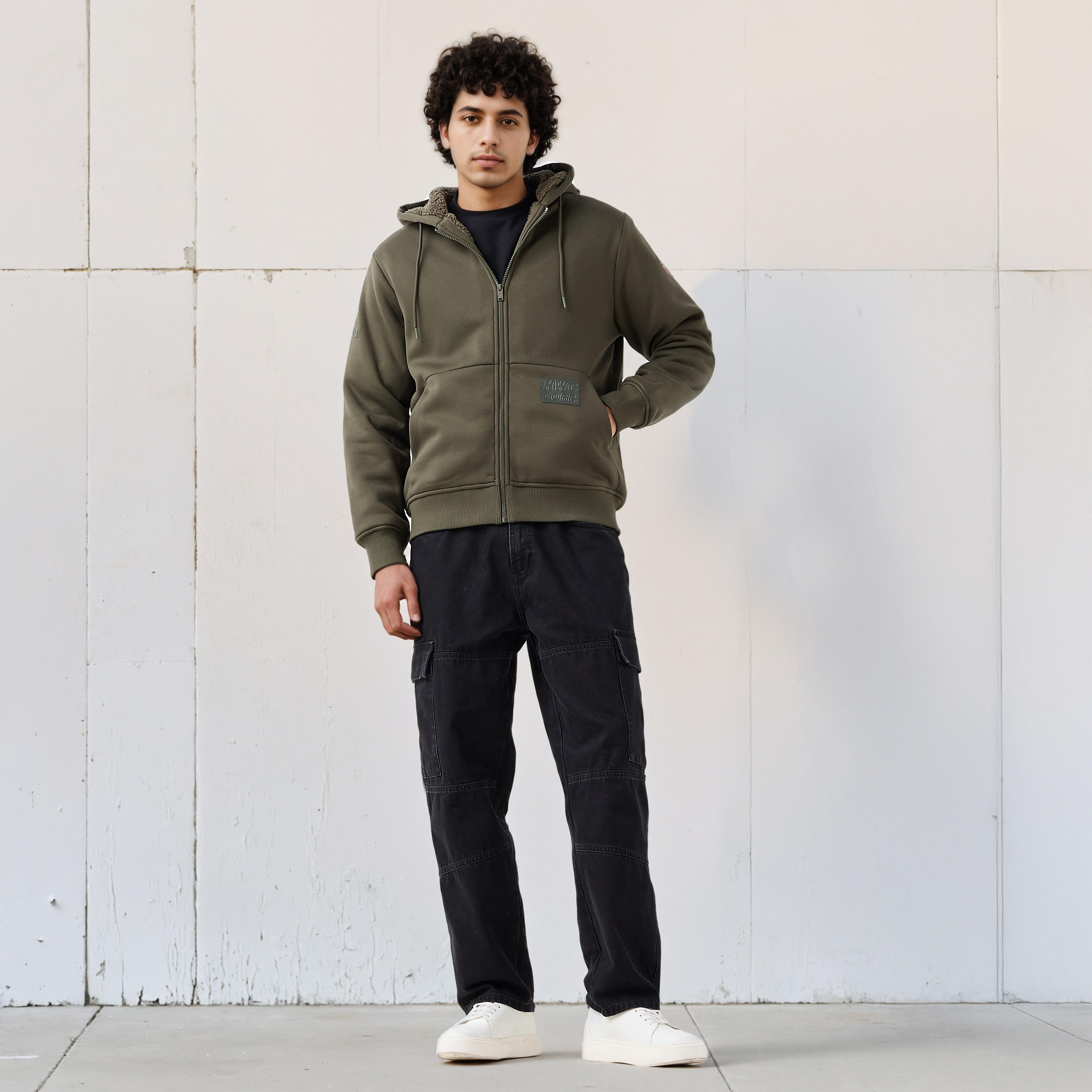 Men Sherpa Zip Through Hooded Jacket-men-clothing-jacketsandblazers-jackets-image-2