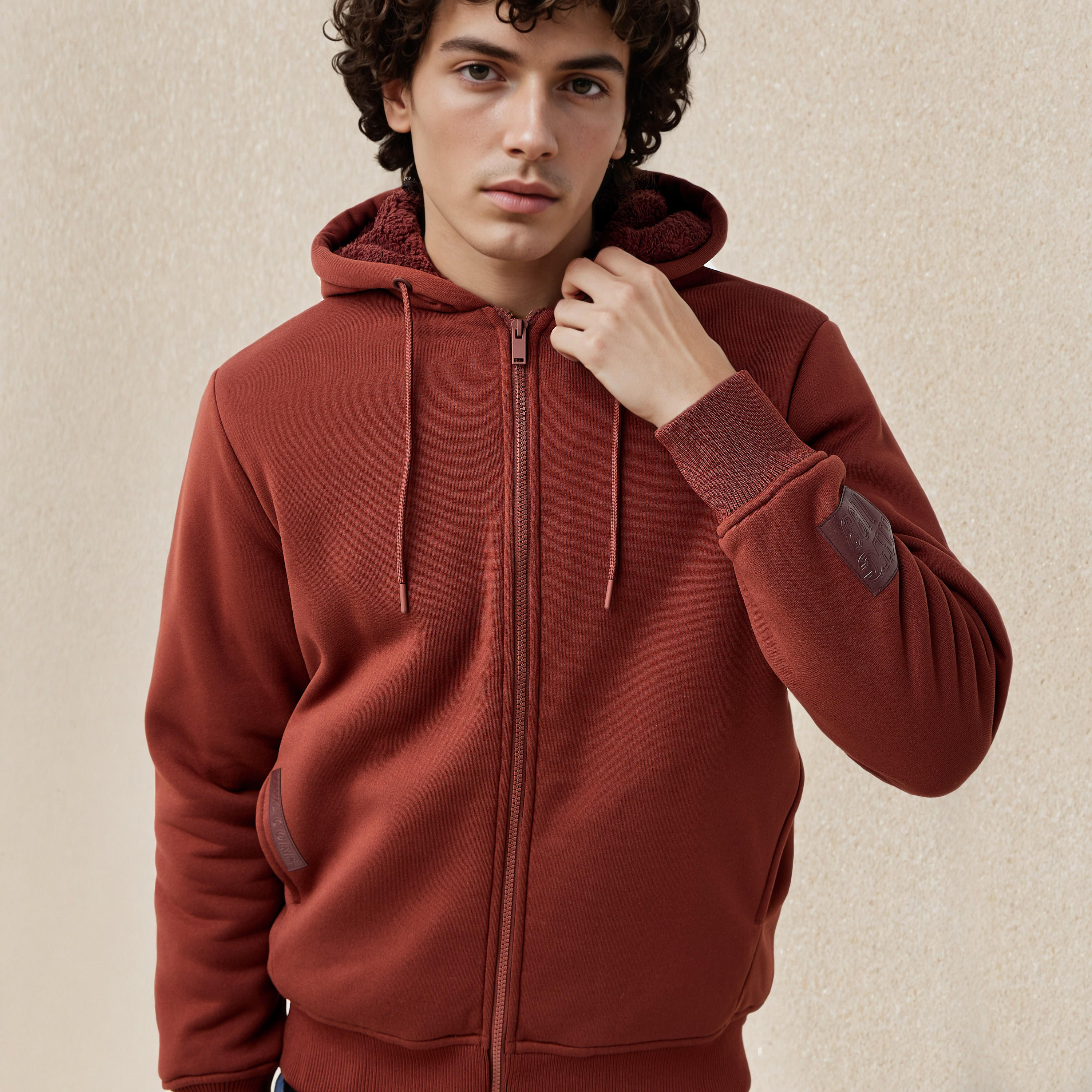جاكيت شيربا بقبعة وسحاب إغلاق للرجال-men-clothing-jacketsandblazers-jackets-image-4