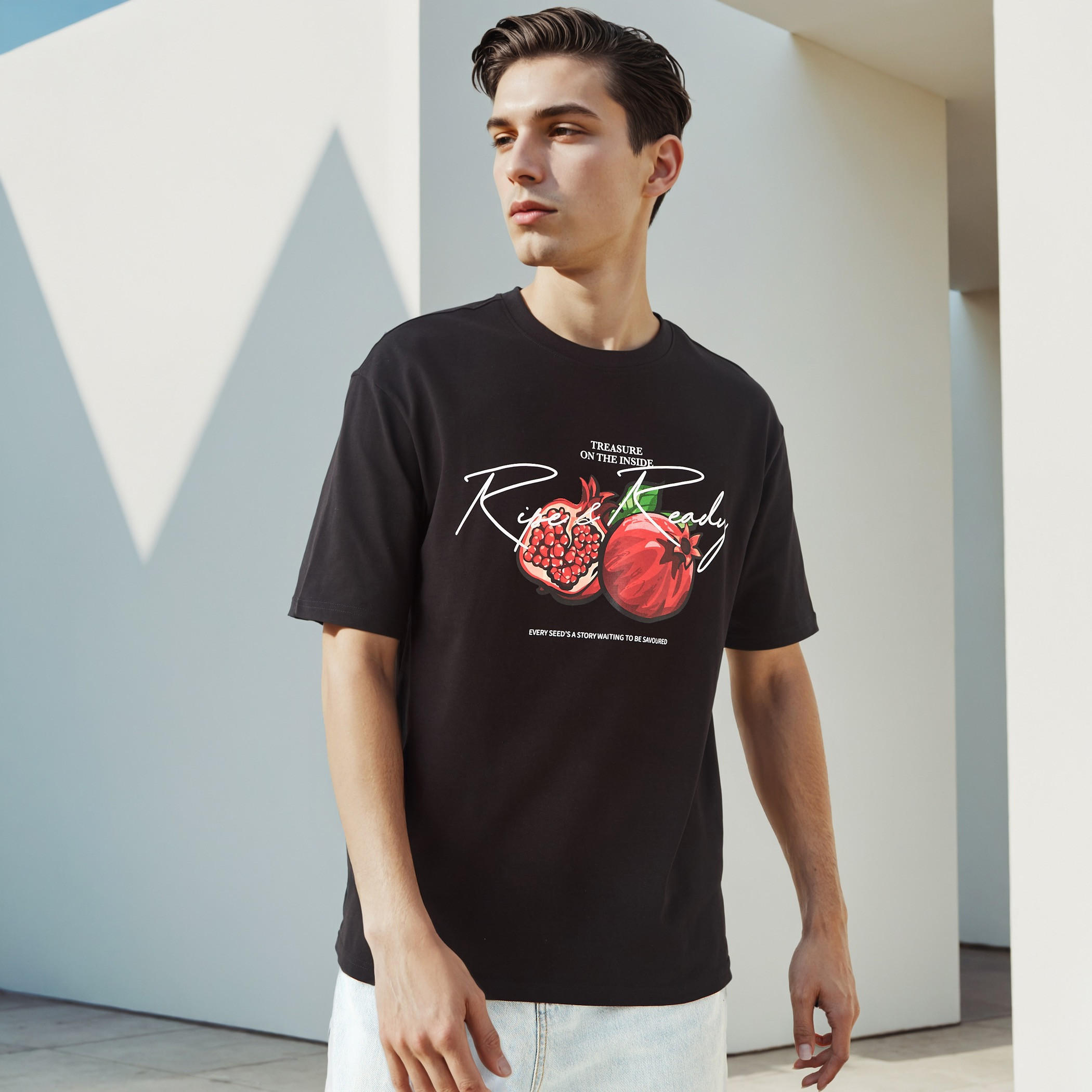 Pomegranate Print T-shirt-men-clothing-tshirtsandpolos-tshirts-image-1