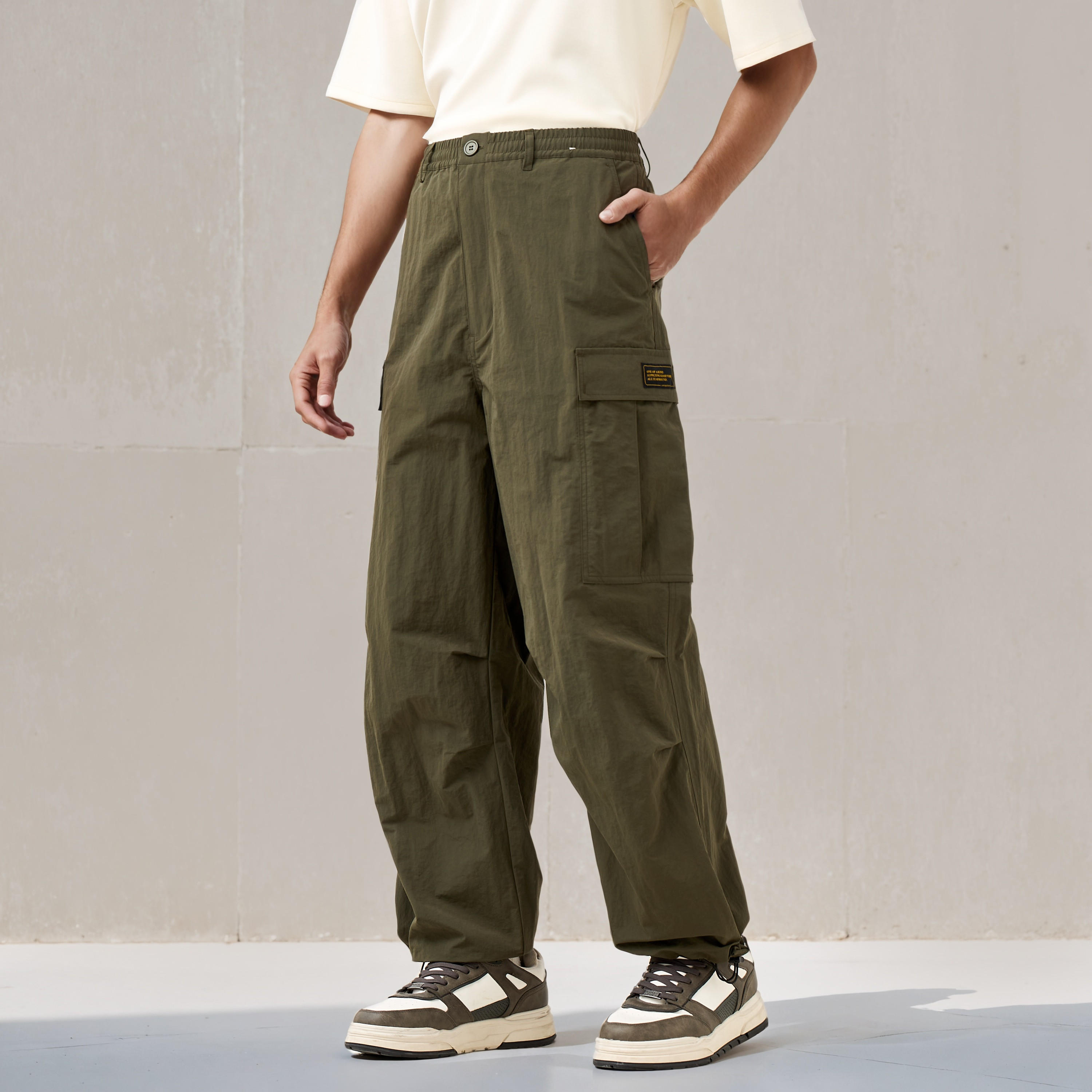 Regular Fit Utility Flexi Waist Pants-men-clothing-bottoms-joggers-image-1