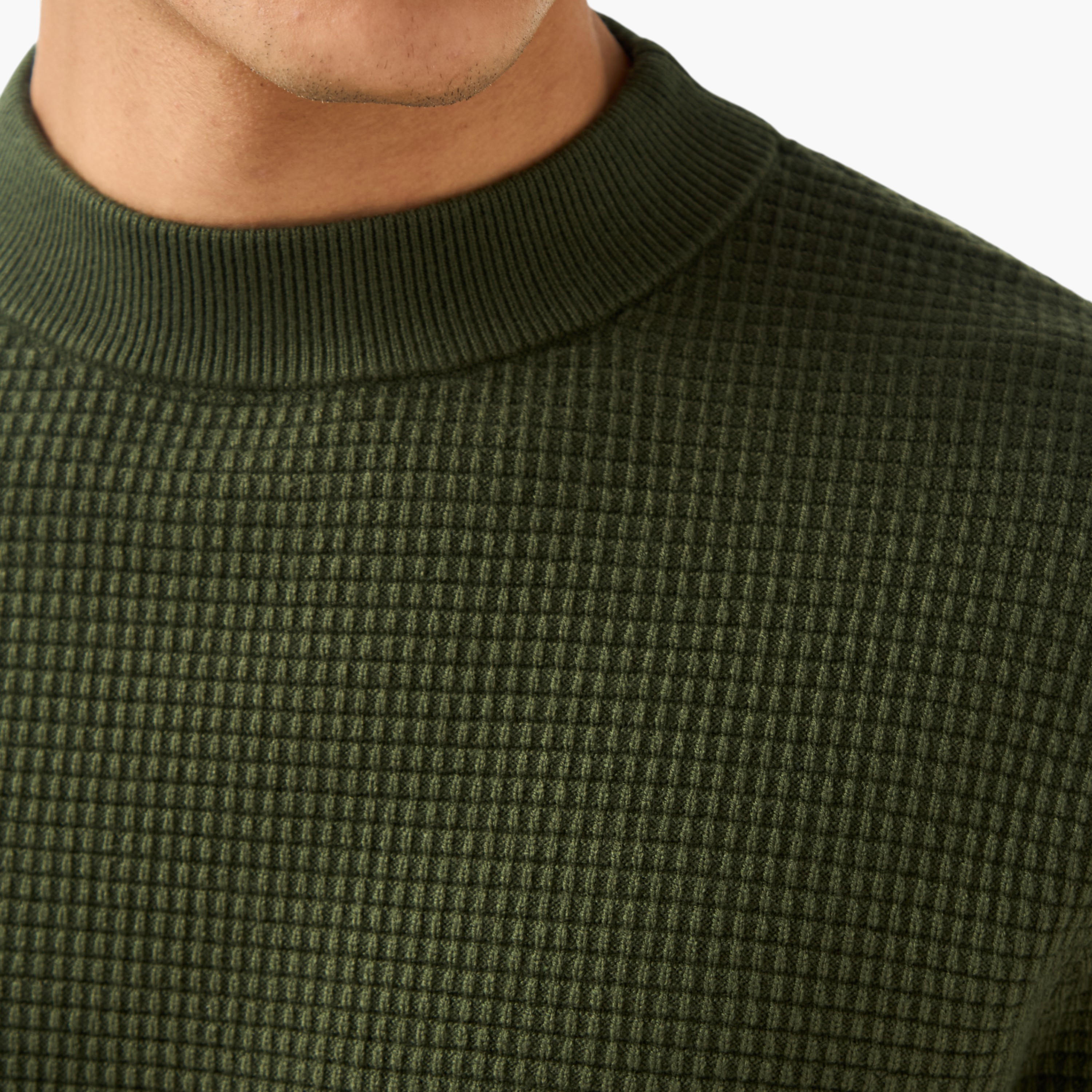Men High Neck Textured Sweater-men-clothing-sweatersandpullovers-image-3