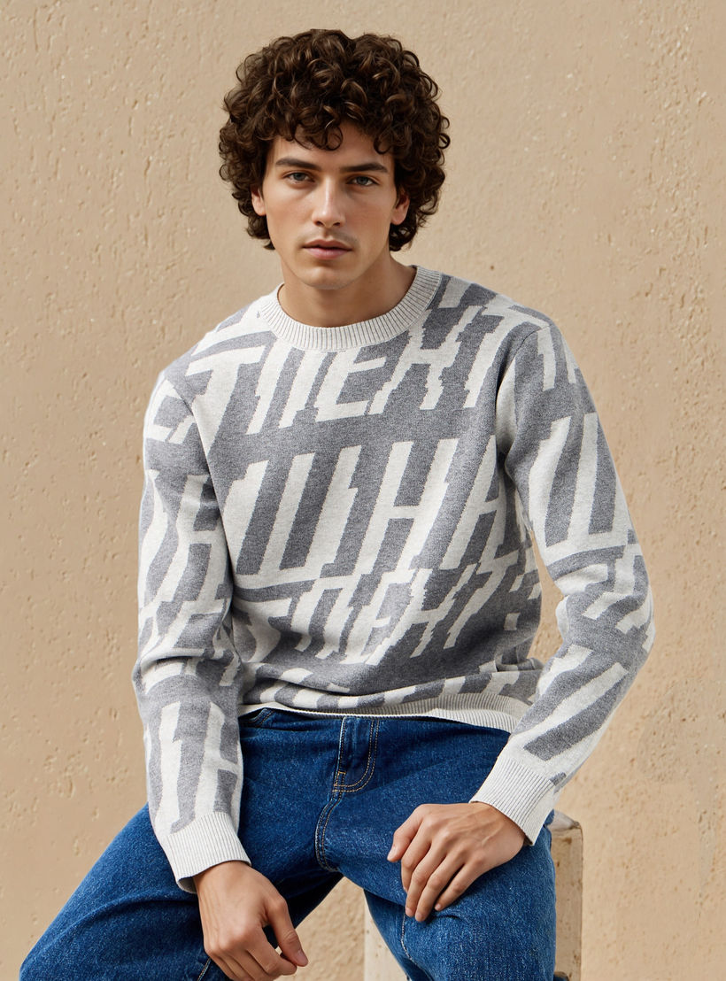 Men Crew Neck Printed Sweater-men-clothing-sweatersandpullovers-image-1