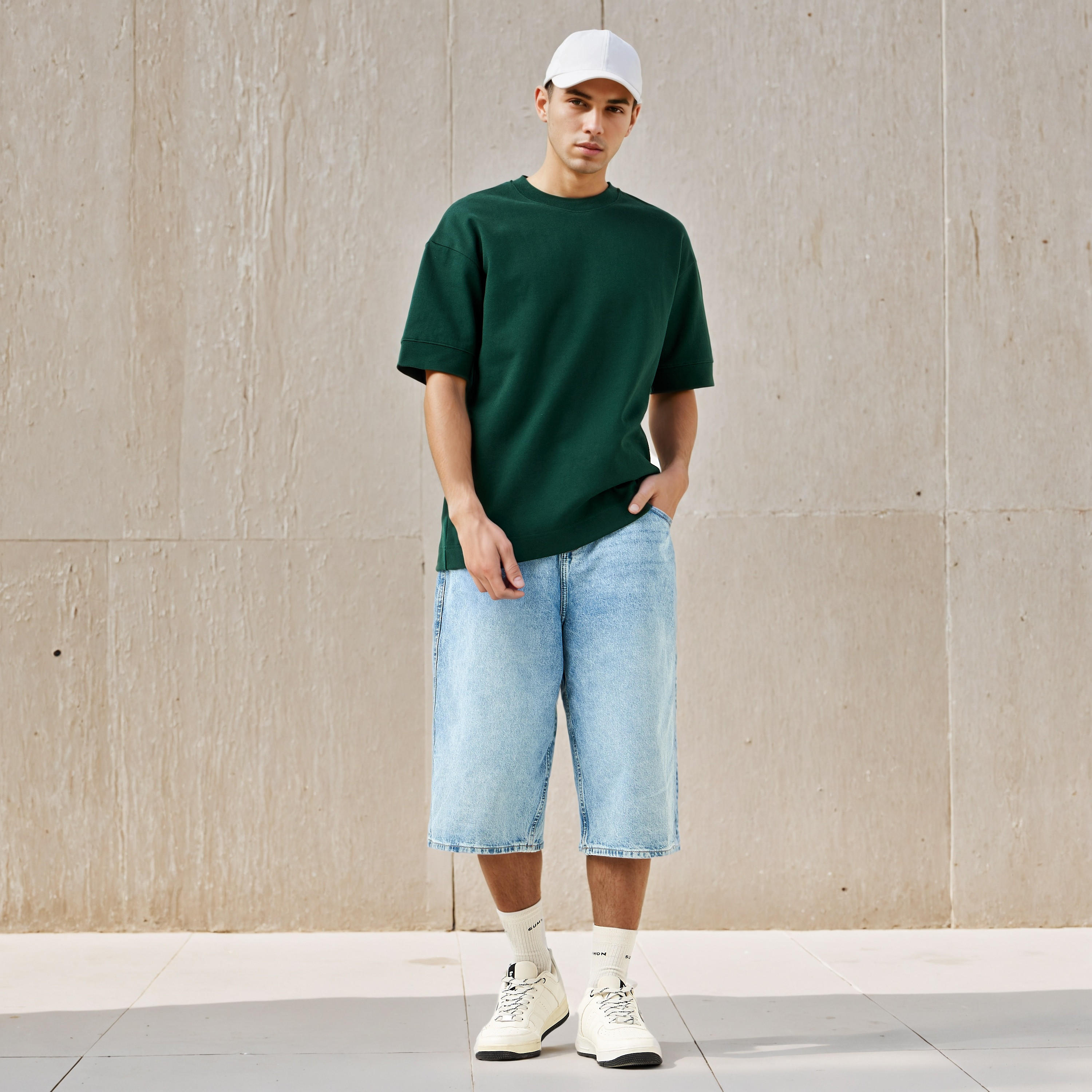 تيشيرت رجالي بأكمام قصيرة وياقة ضيقة-men-clothing-tshirtsandpolos-tshirts-image-4