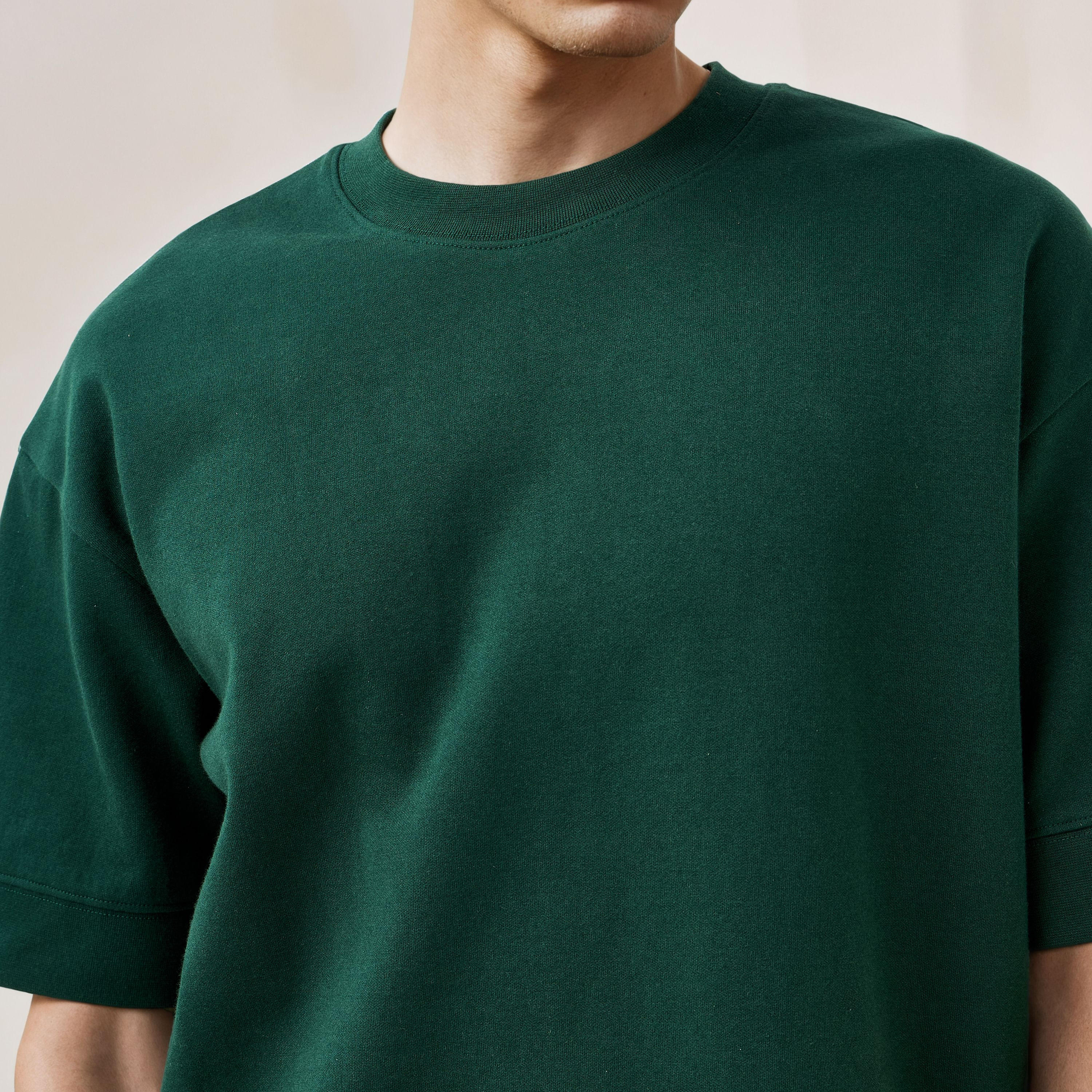 تيشيرت رجالي بأكمام قصيرة وياقة ضيقة-men-clothing-tshirtsandpolos-tshirts-image-1