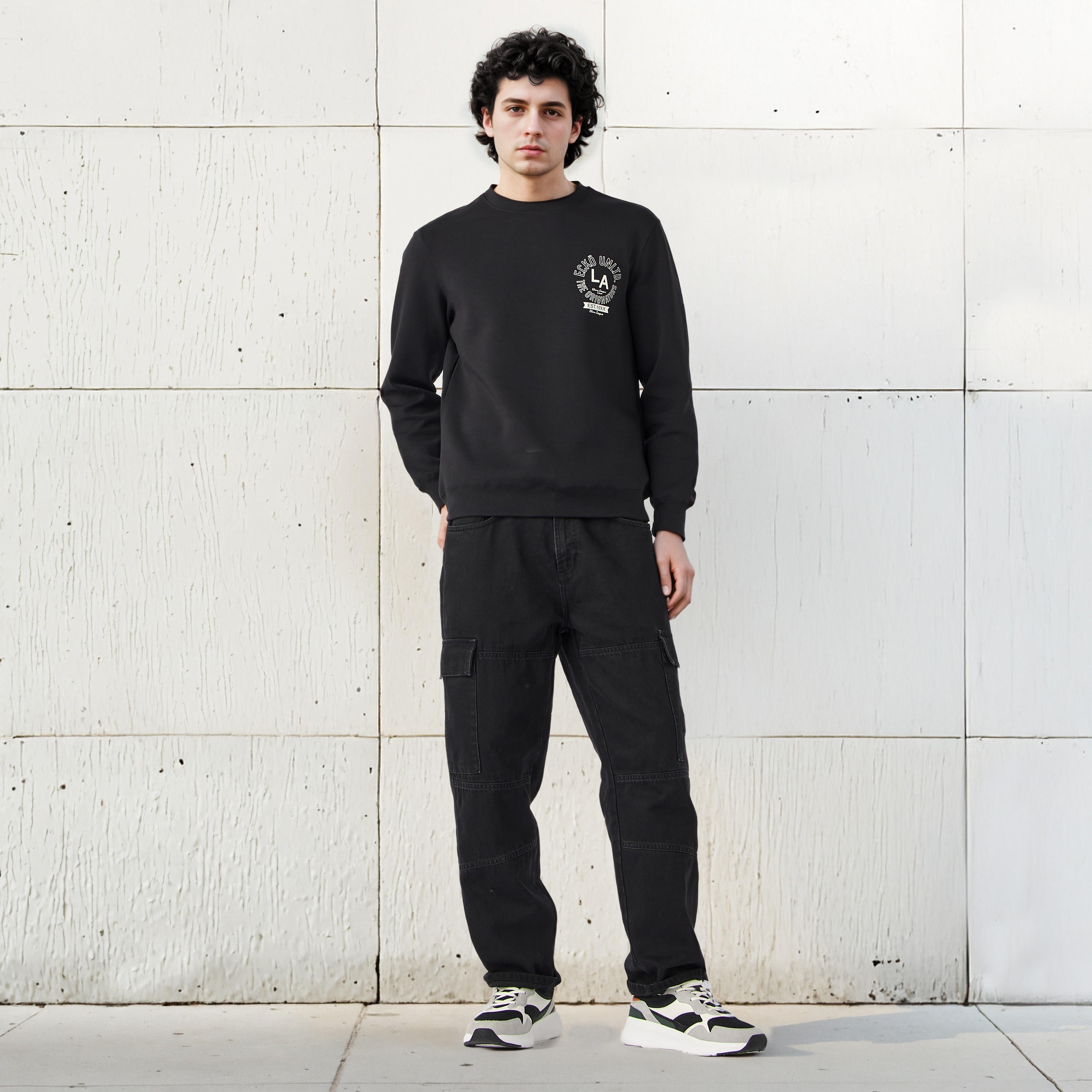 سويت شيرت بتصميم إنترلوك وطبعات للرجال من إيكو-men-winterwear-hoodiesandsweatshirts-image-4