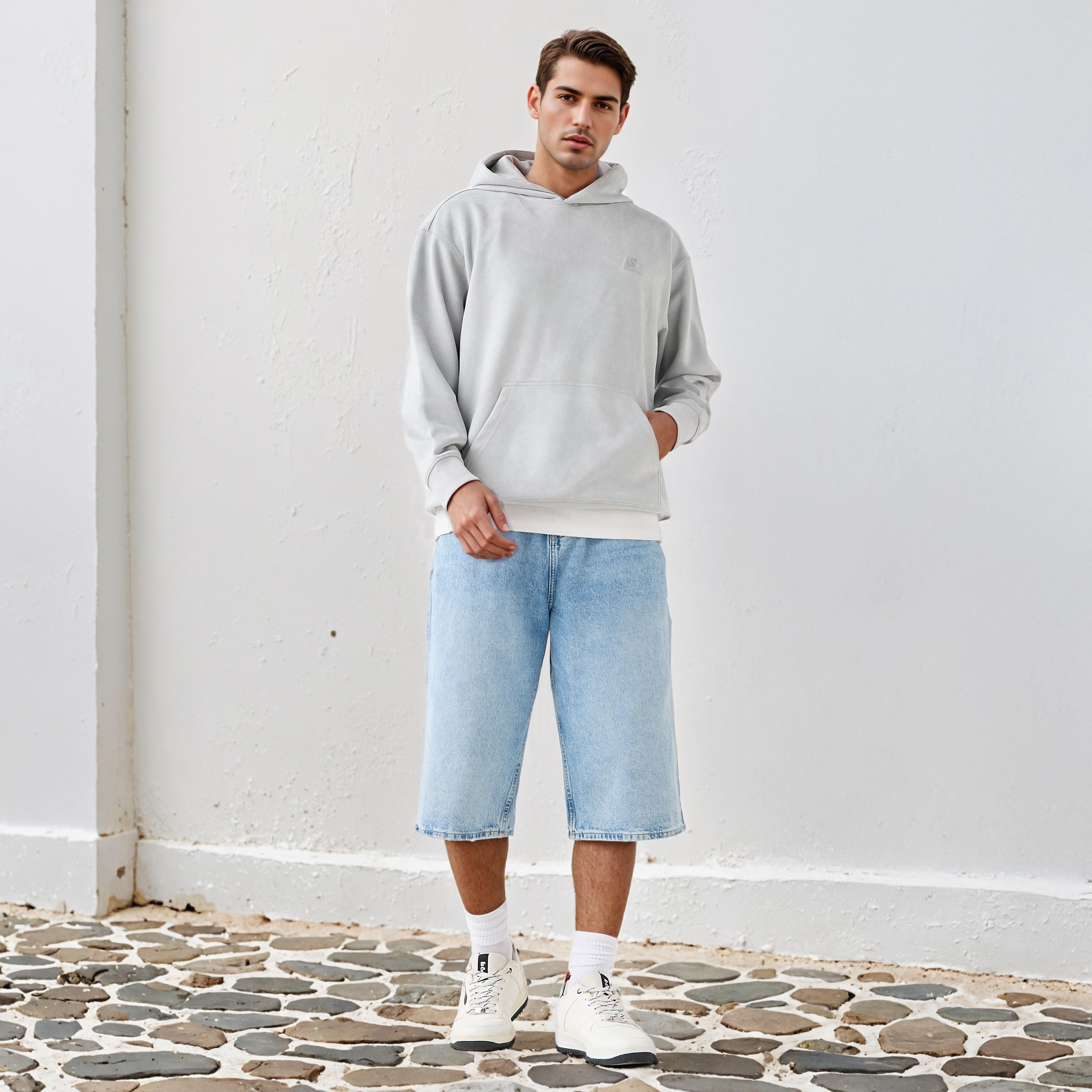 هودي مزيج البوليستر بطبعات شعار للرجال من ستارتر-men-winterwear-hoodiesandsweatshirts-image-2
