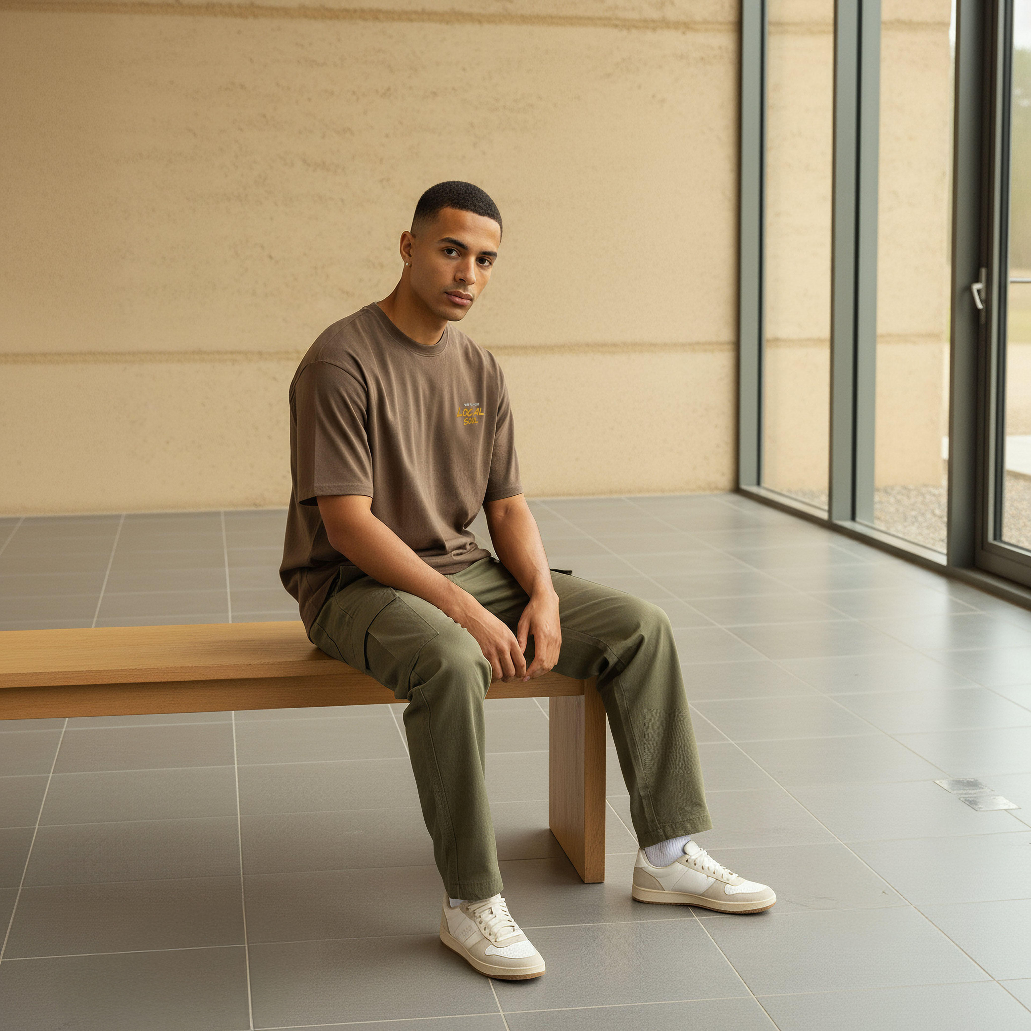 تيشيرت بقصّة عادية وياقة ضيقة وأكمام قصيرة وطبعات للرجال-men-clothing-tshirtsandpolos-tshirts-image-1