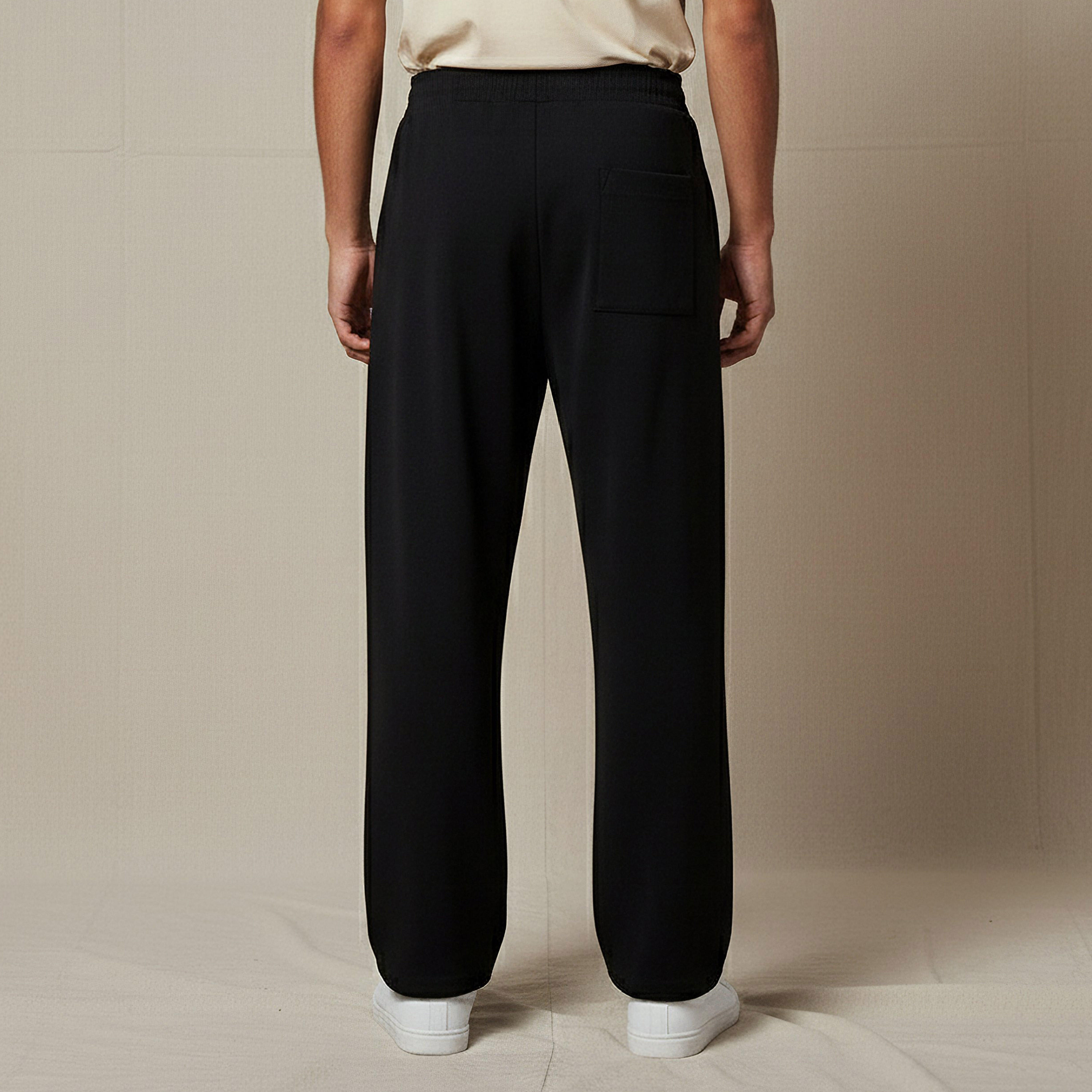 Men Straight Fit Track Pants with Pockets-men-clothing-bottoms-joggers-image-3