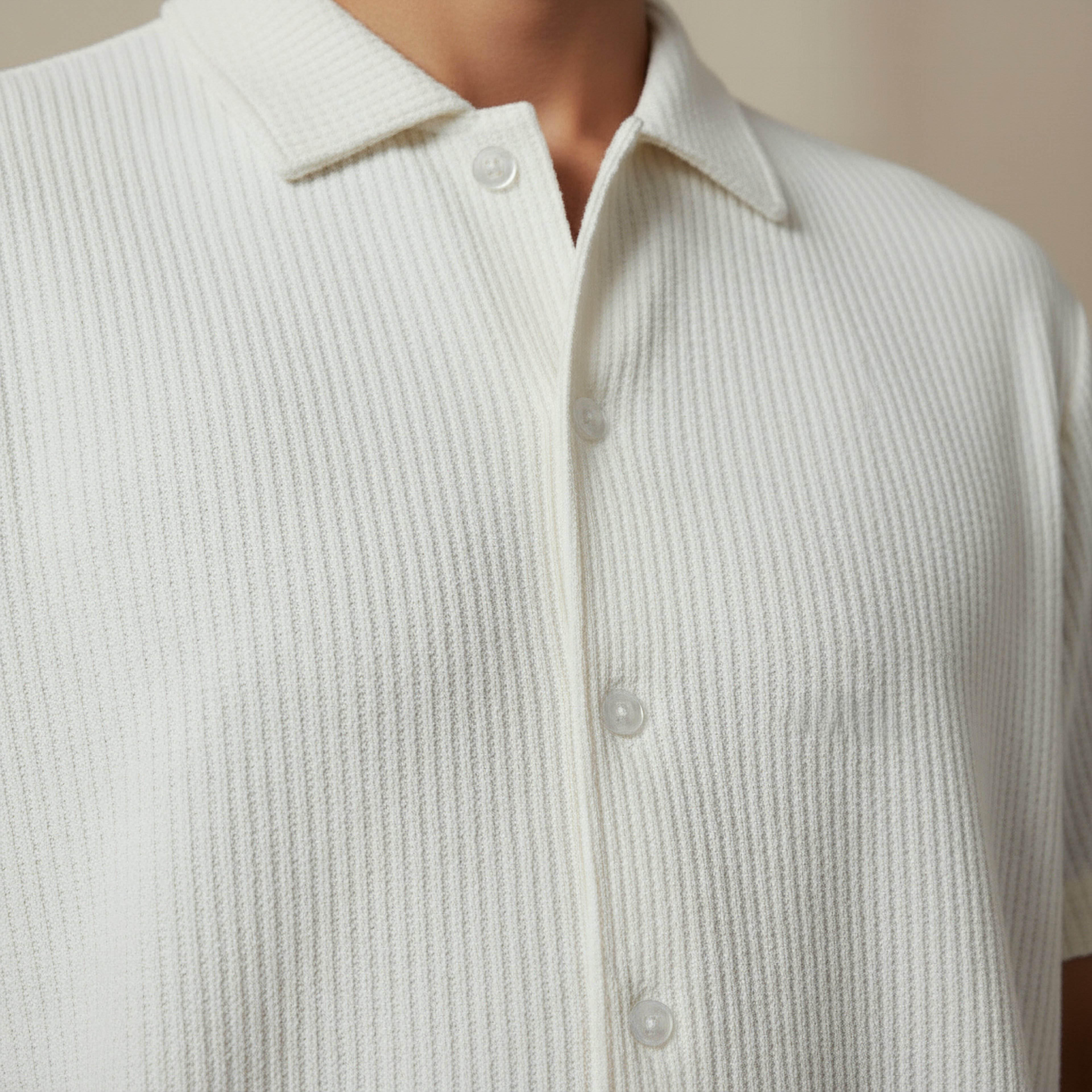 Men Regular Fit Crew Neck Short Sleeve Textured Shirt-men-clothing-tshirtsandpolos-tshirts-image-4