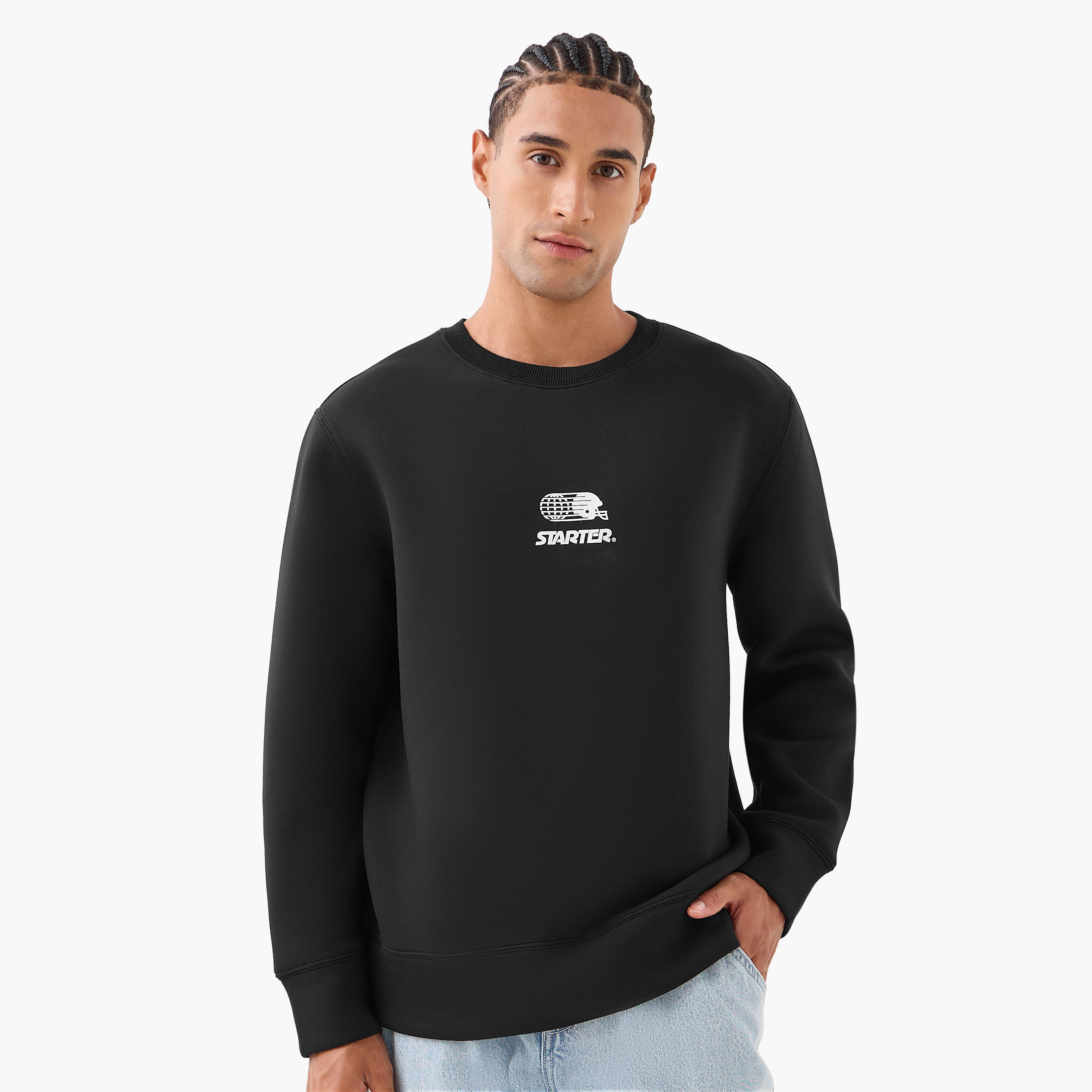 Starter Men Regular Fit Logo Print Sweatshirt-men-winterwear-hoodiesandsweatshirts-image-4