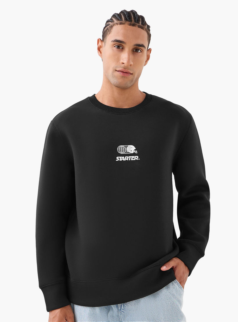 Starter Men Regular Fit Logo Print Sweatshirt-men-winterwear-hoodiesandsweatshirts-image-4