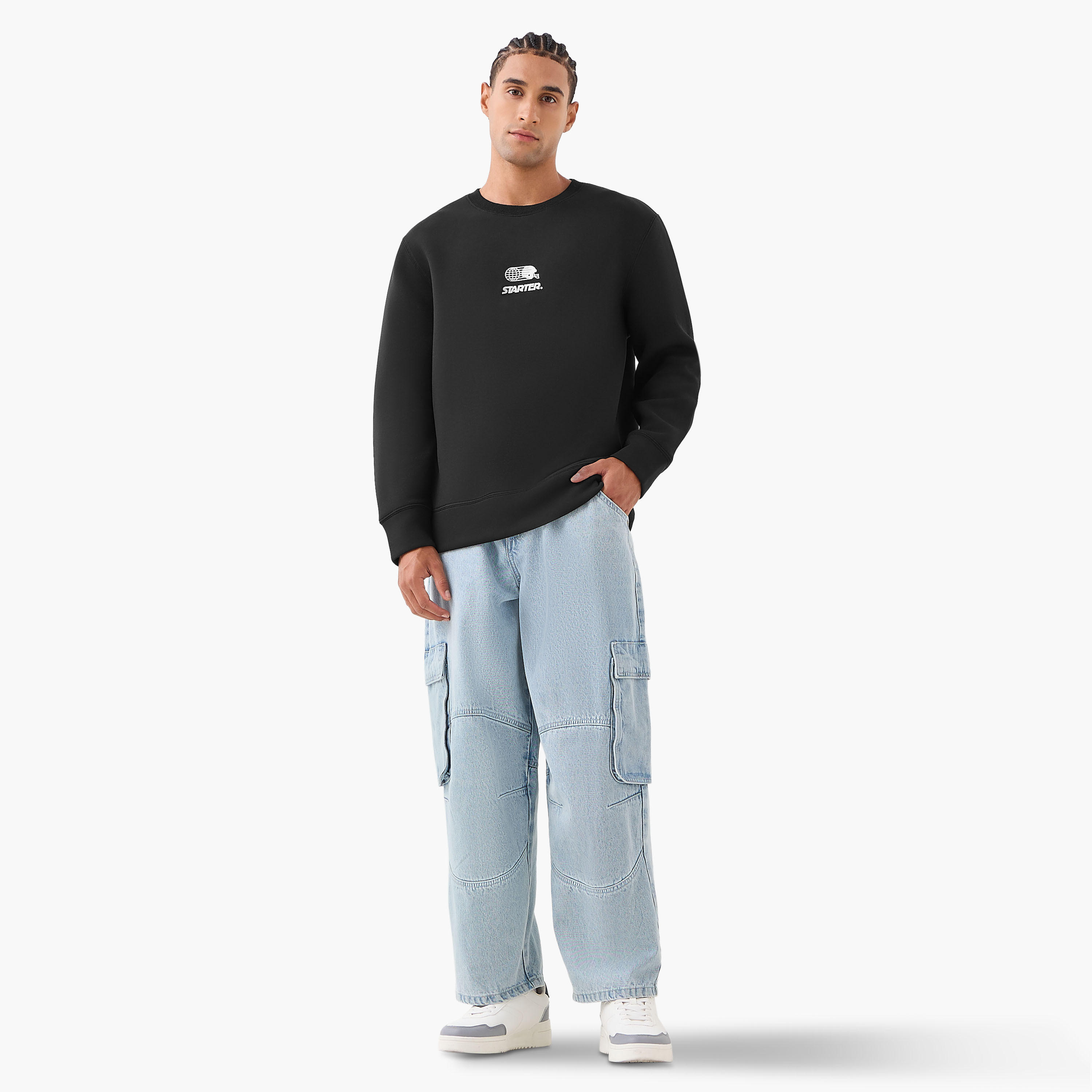 Starter Men Regular Fit Logo Print Sweatshirt-men-winterwear-hoodiesandsweatshirts-image-5