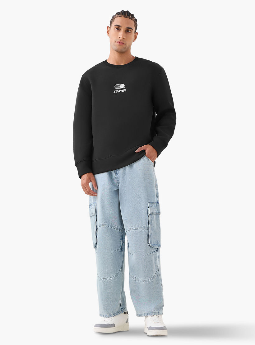 Starter Men Regular Fit Logo Print Sweatshirt-men-winterwear-hoodiesandsweatshirts-image-5