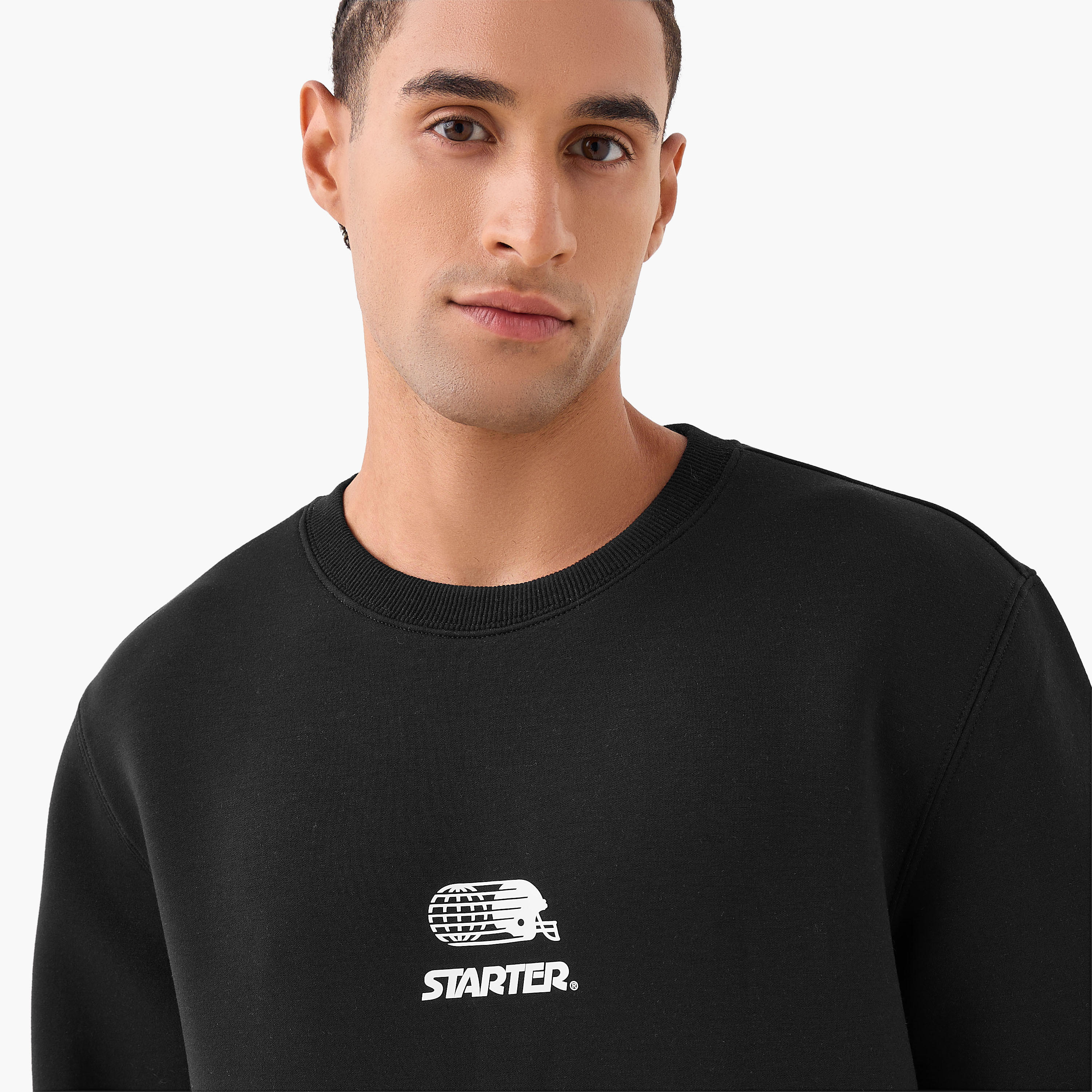 سويت شيرت رجالي بطبعات شعار وقصة عادية من ستارتر-men-winterwear-hoodiesandsweatshirts-image-3