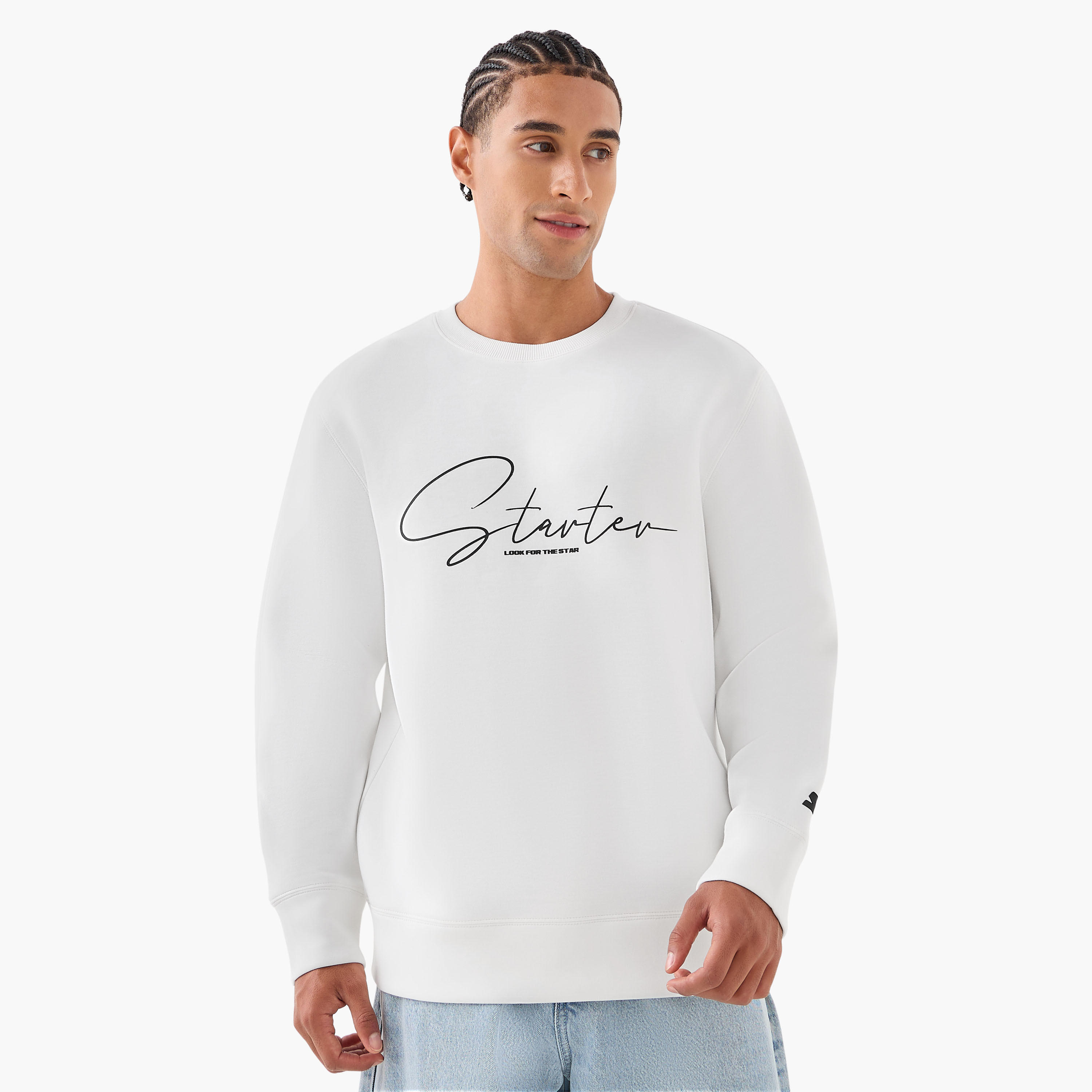 Starter Men Regular Fit Logo Print Sweatshirt-men-winterwear-hoodiesandsweatshirts-image-3