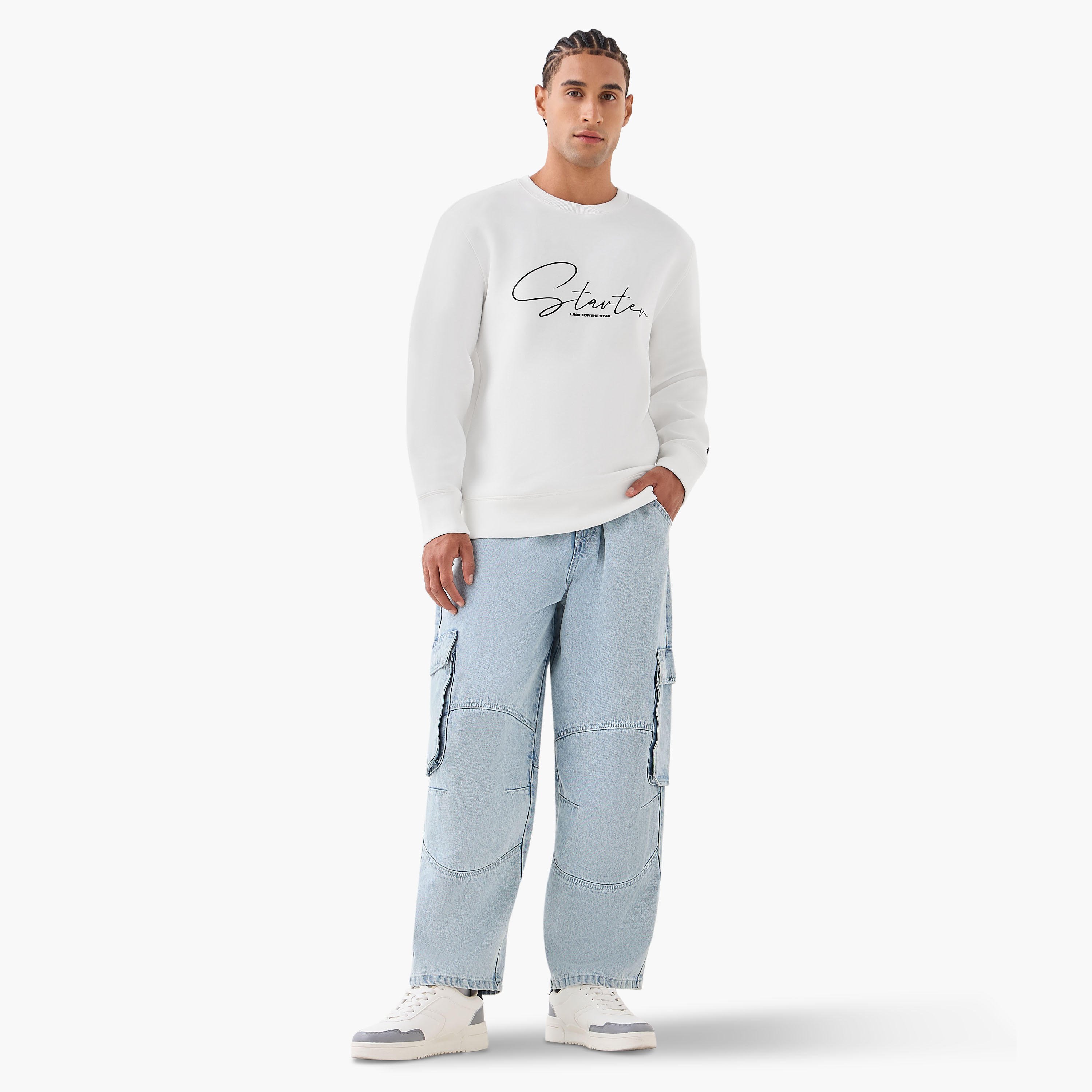 Starter Men Regular Fit Logo Print Sweatshirt-men-winterwear-hoodiesandsweatshirts-image-4