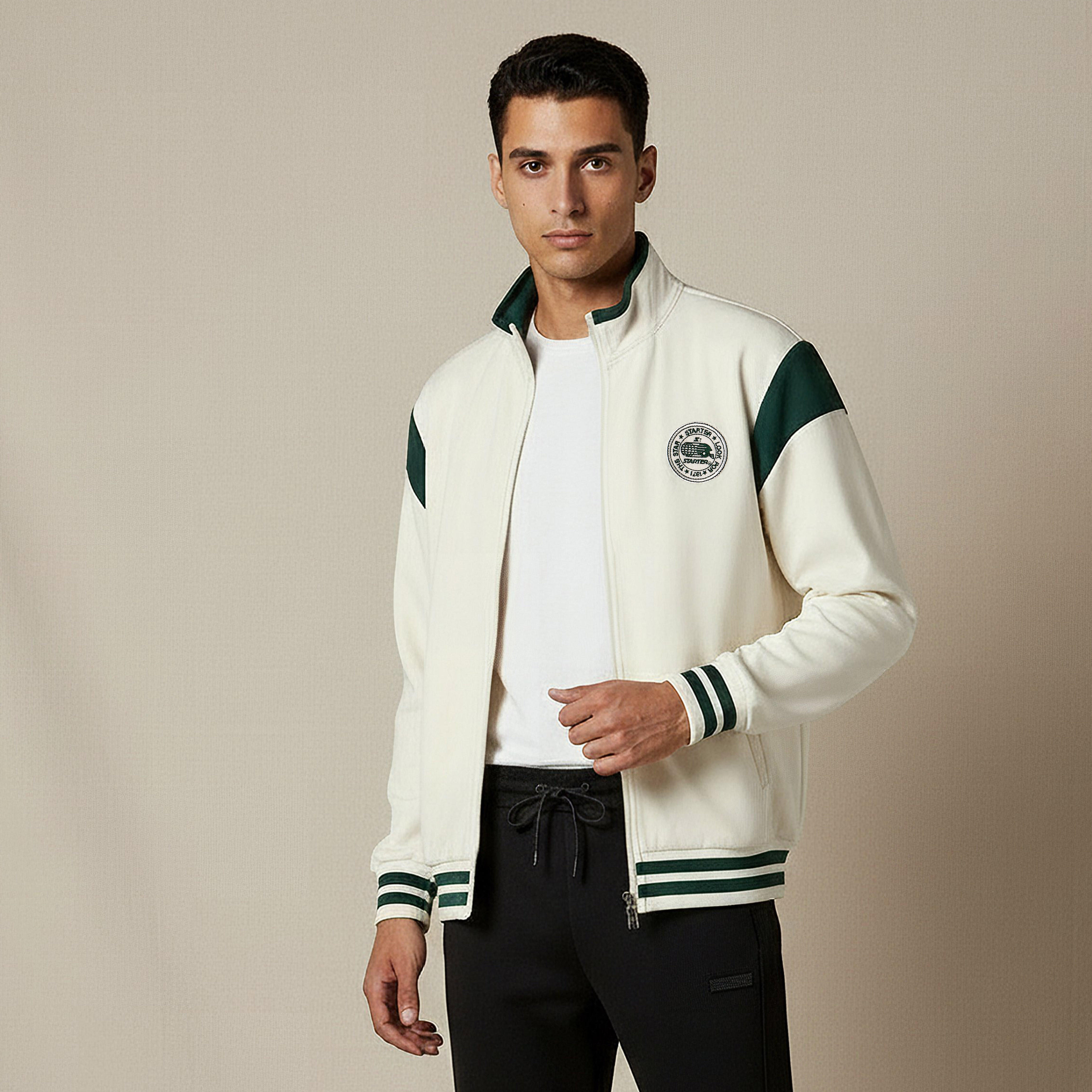 Starter Men Regular Fit Colourblock Varsity Jacket-men-clothing-jacketsandblazers-jackets-image-1