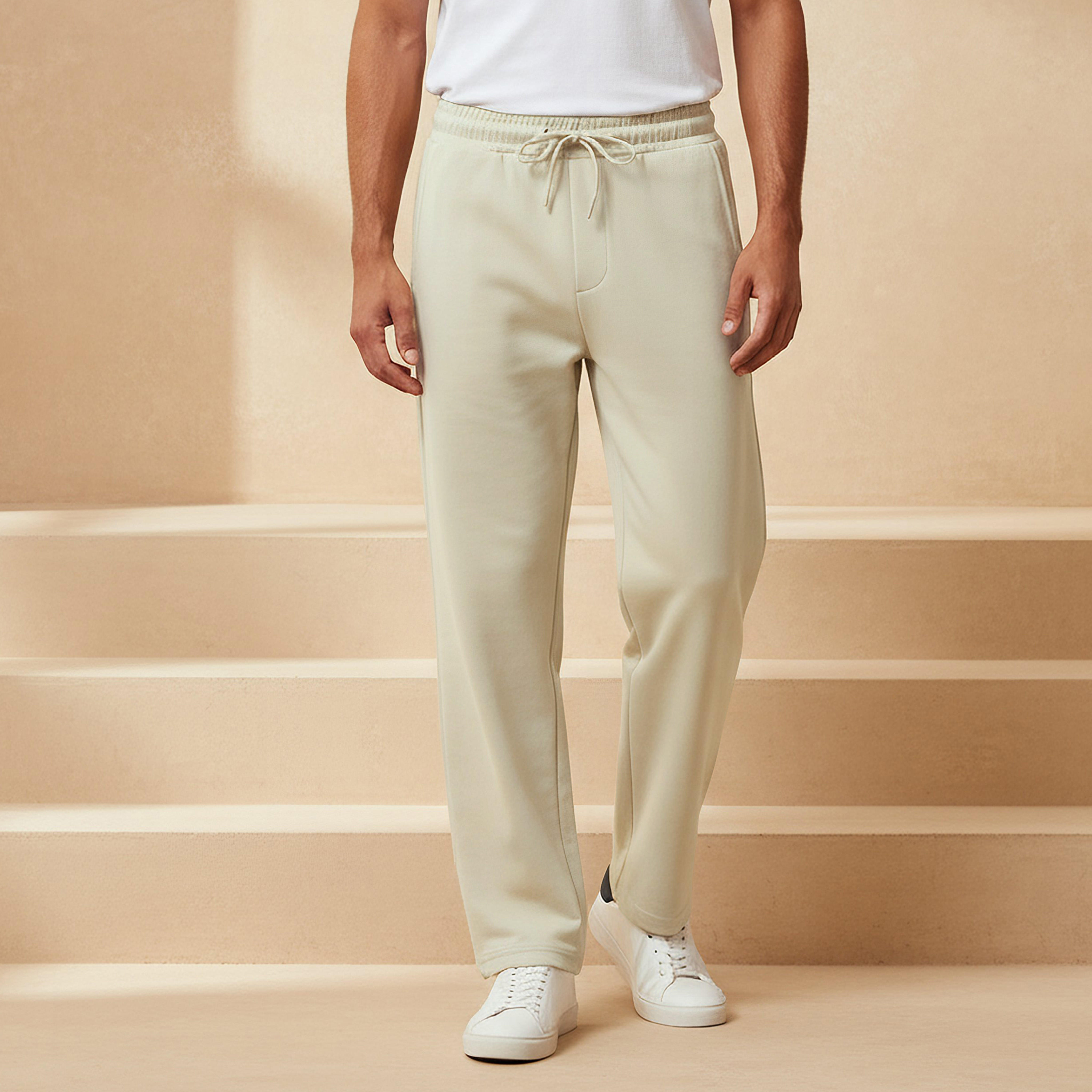 Men Regular Fit Joggers with Pockets-men-clothing-bottoms-joggers-image-1