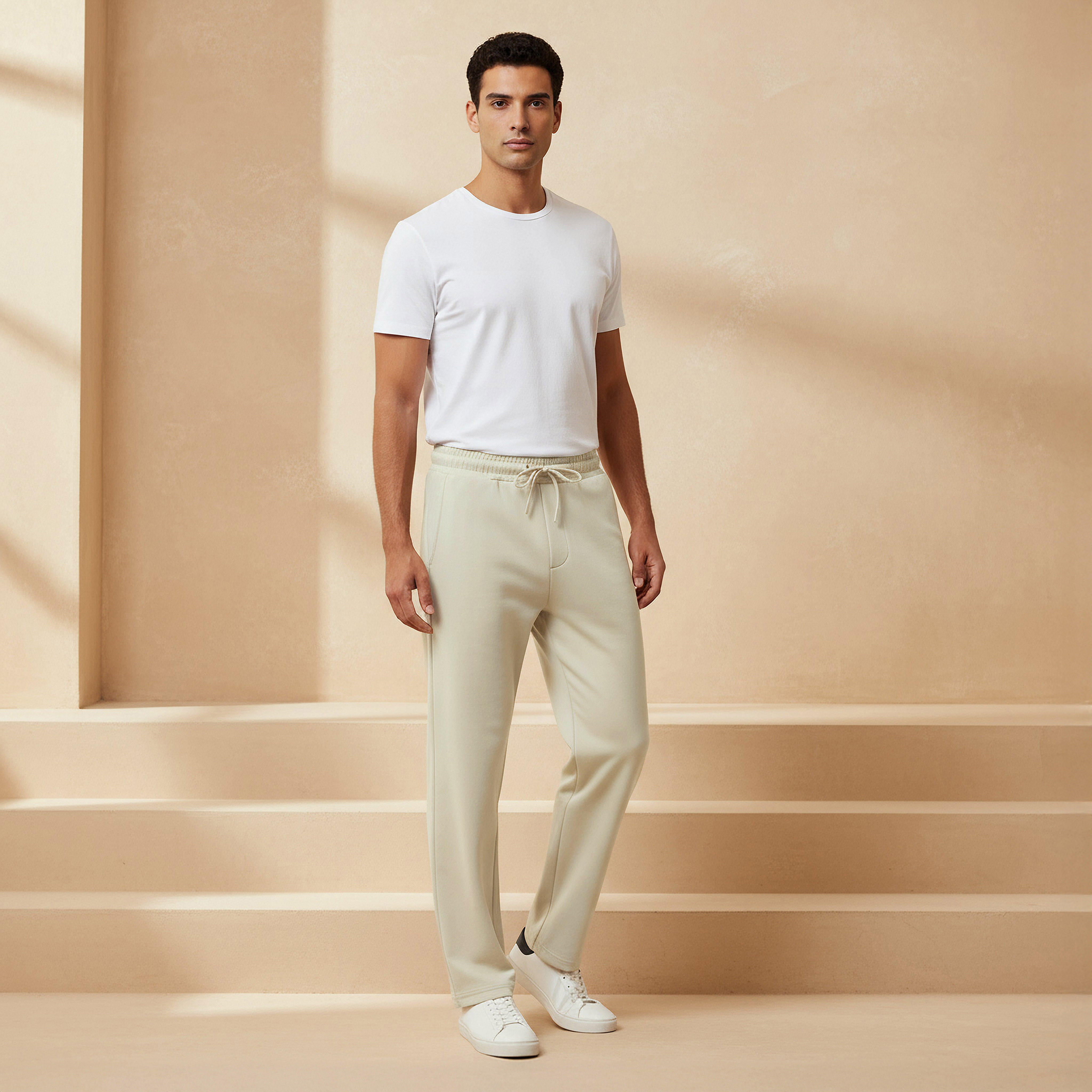 Men Regular Fit Joggers with Pockets-men-clothing-bottoms-joggers-image-2