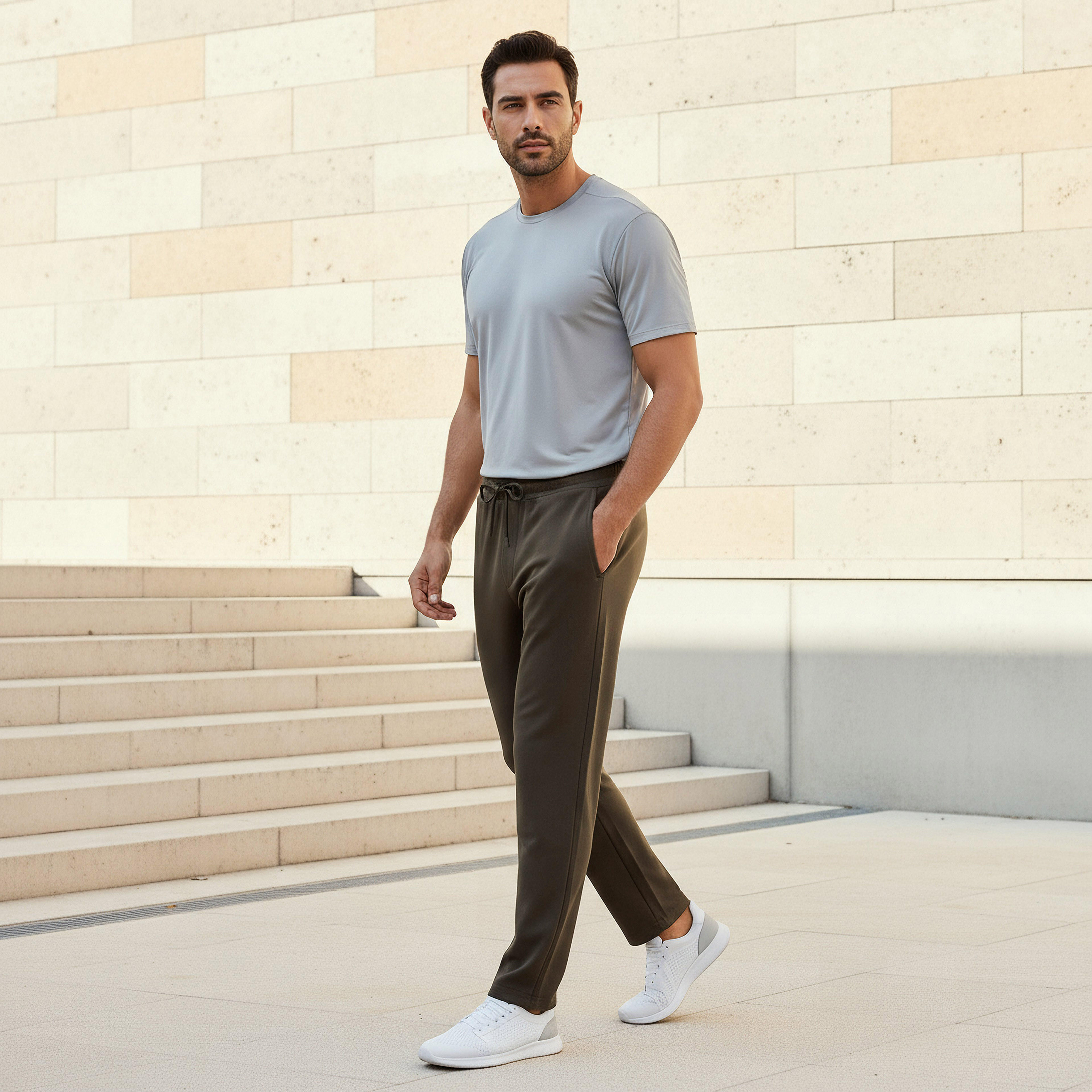 بنطلون رياضي بقصة مستقيمة وجيوب للرجال-men-clothing-bottoms-joggers-image-4