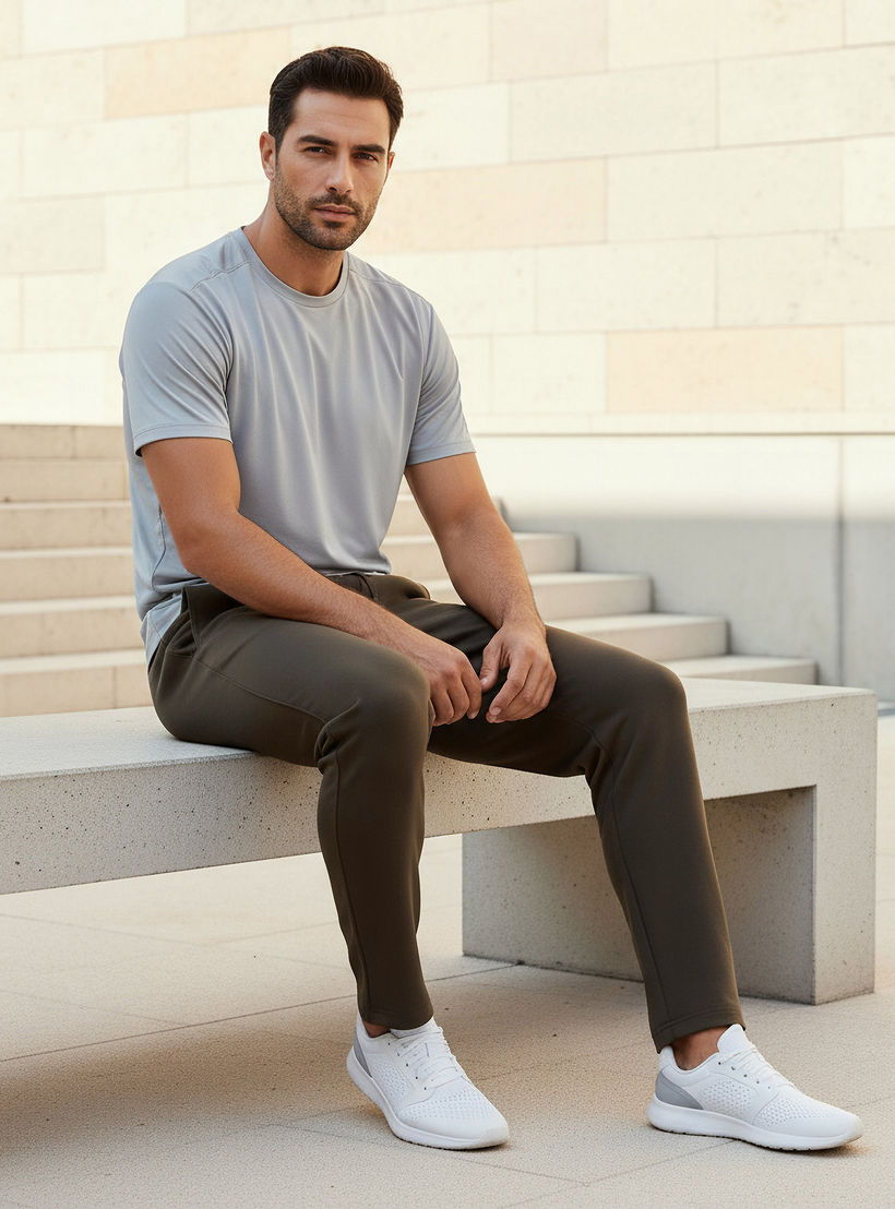 بنطلون رياضي بقصة مستقيمة وجيوب للرجال-men-clothing-bottoms-joggers-image-1