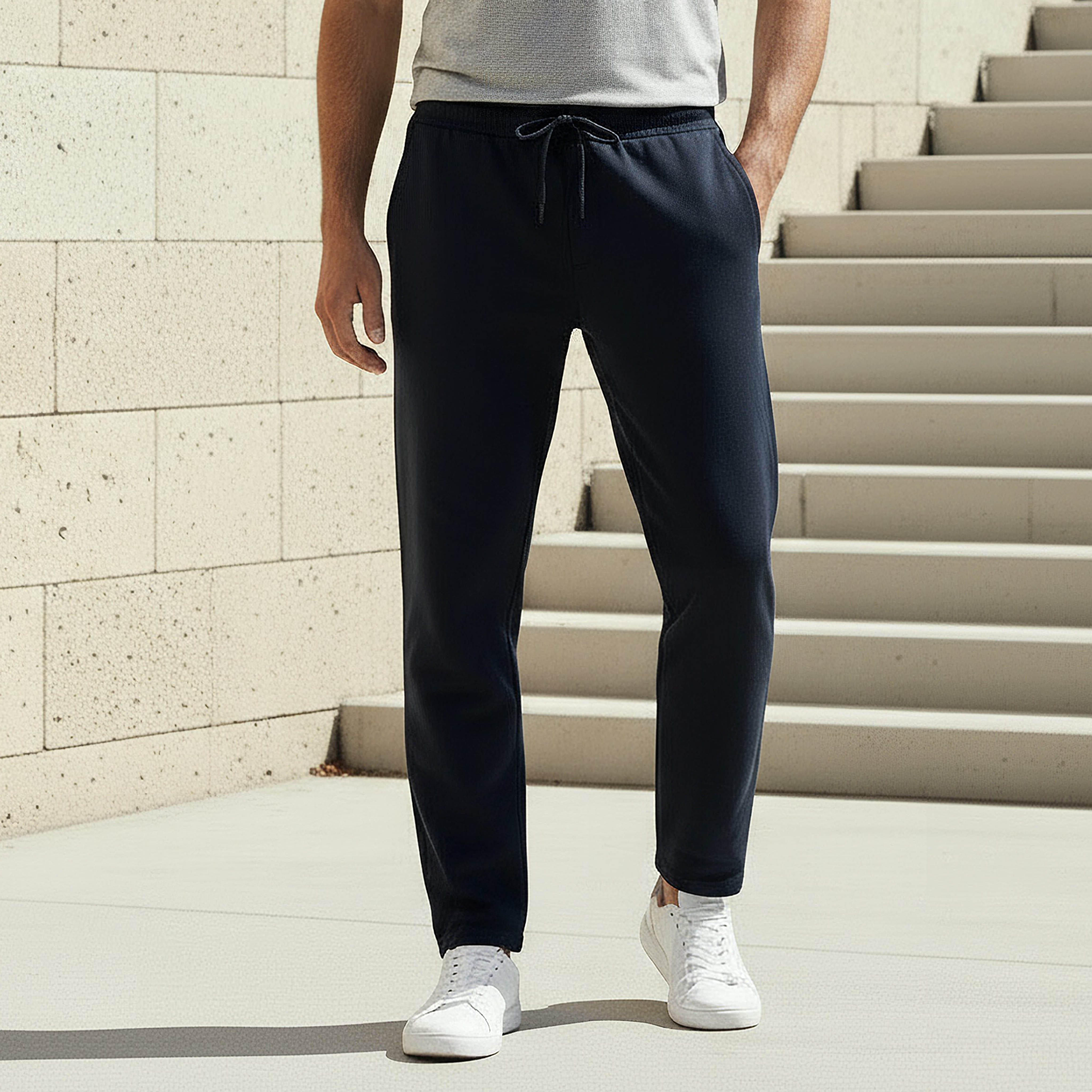 Men Regular Fit Joggers with Pockets-men-clothing-bottoms-joggers-image-1