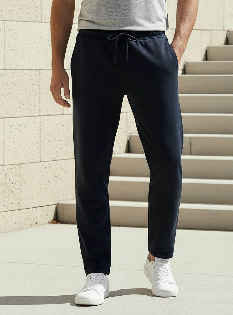 Men Regular Fit Joggers with Pockets-men-clothing-bottoms-joggers-image-1
