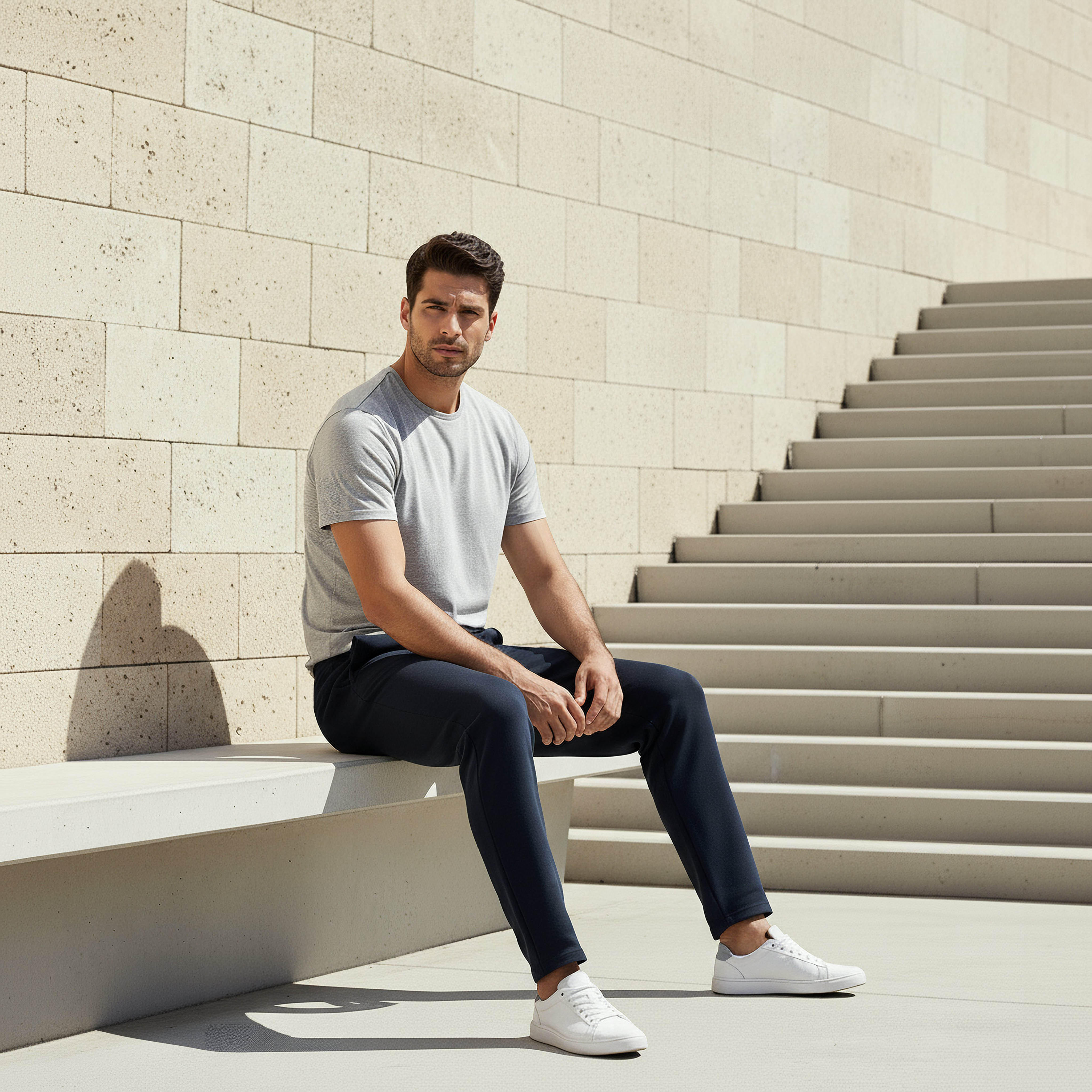 Men Regular Fit Joggers with Pockets-men-clothing-bottoms-joggers-image-5