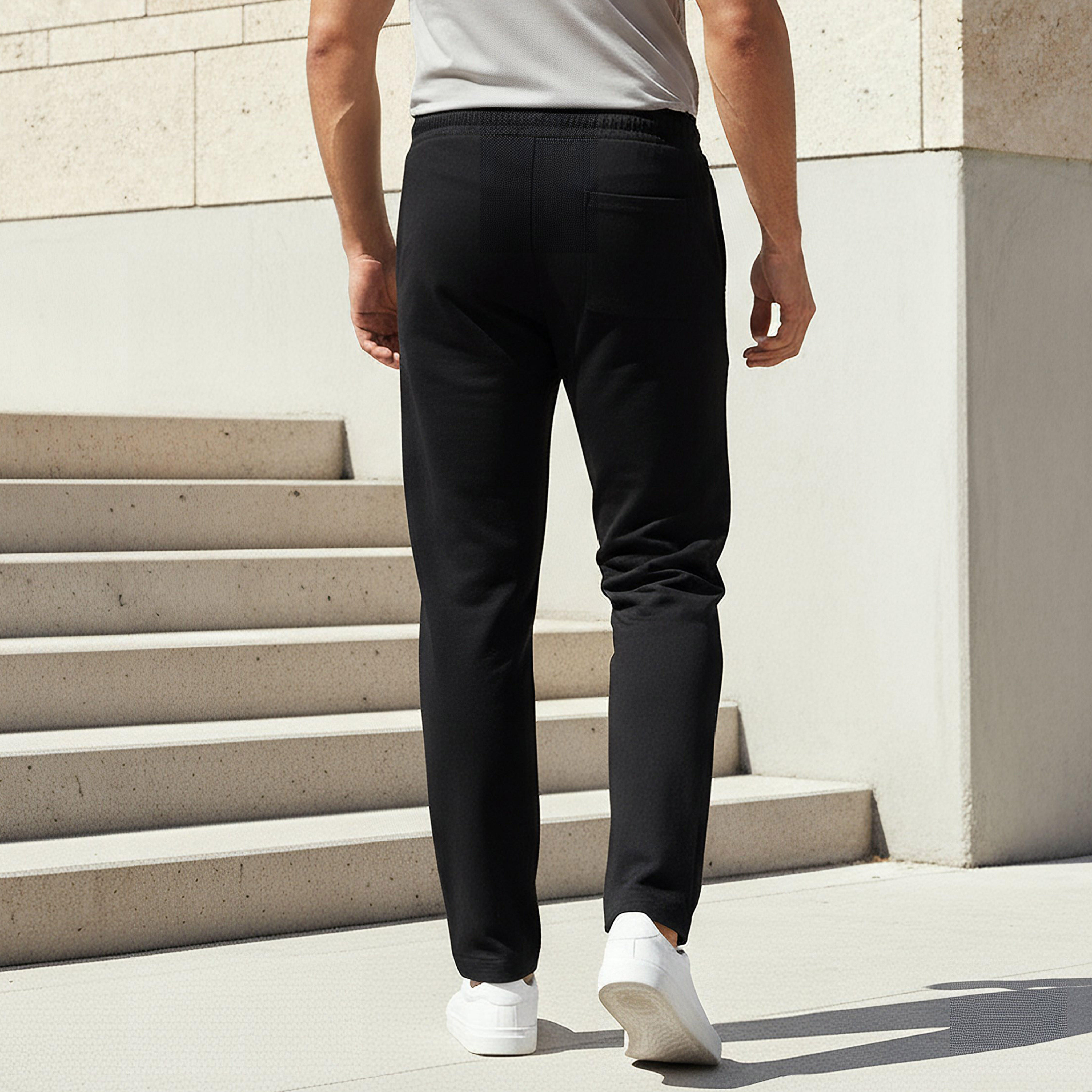 بنطلون رياضي بقصة مستقيمة وجيوب للرجال-men-clothing-bottoms-joggers-image-3