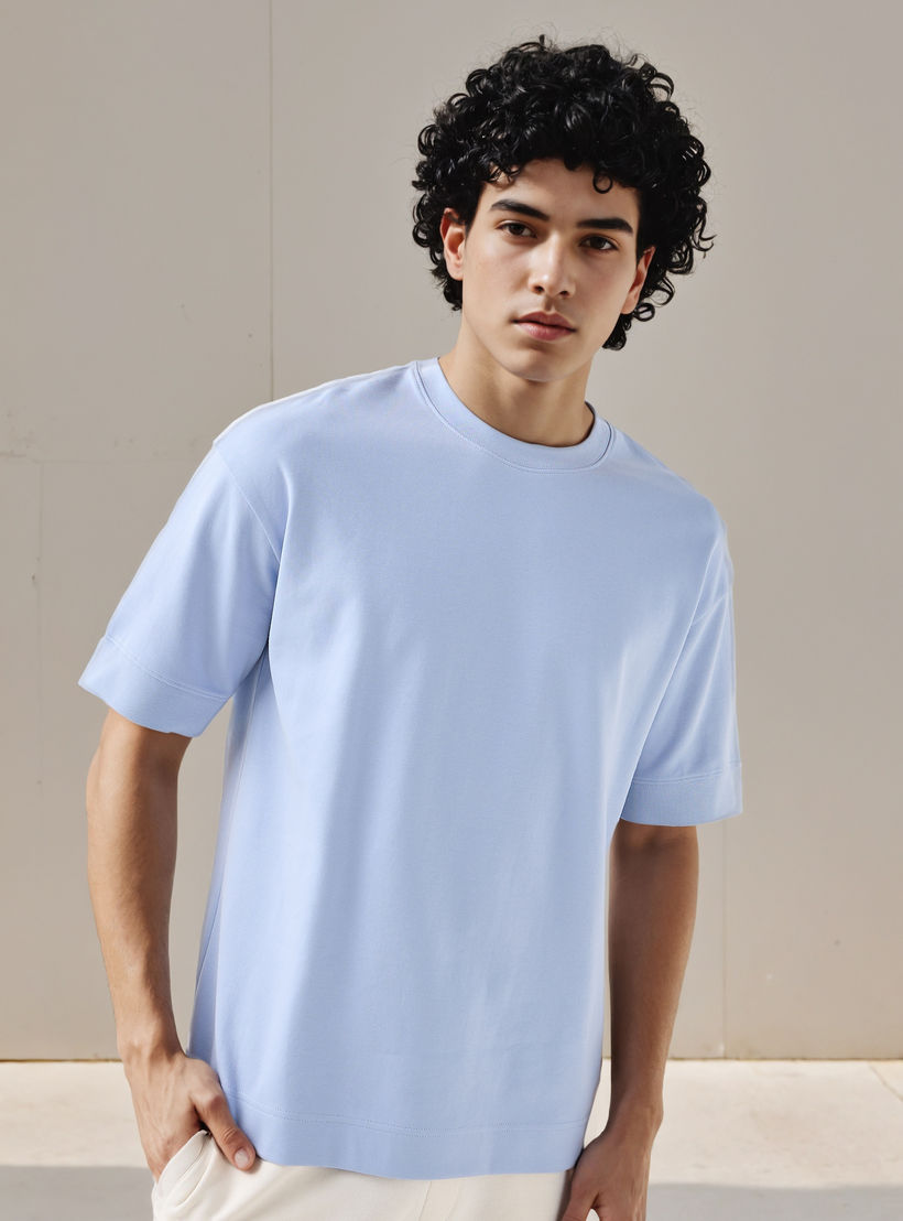 Men Crew Neck Short Sleeves Boxy T-shirt-men-clothing-tshirtsandpolos-tshirts-image-1