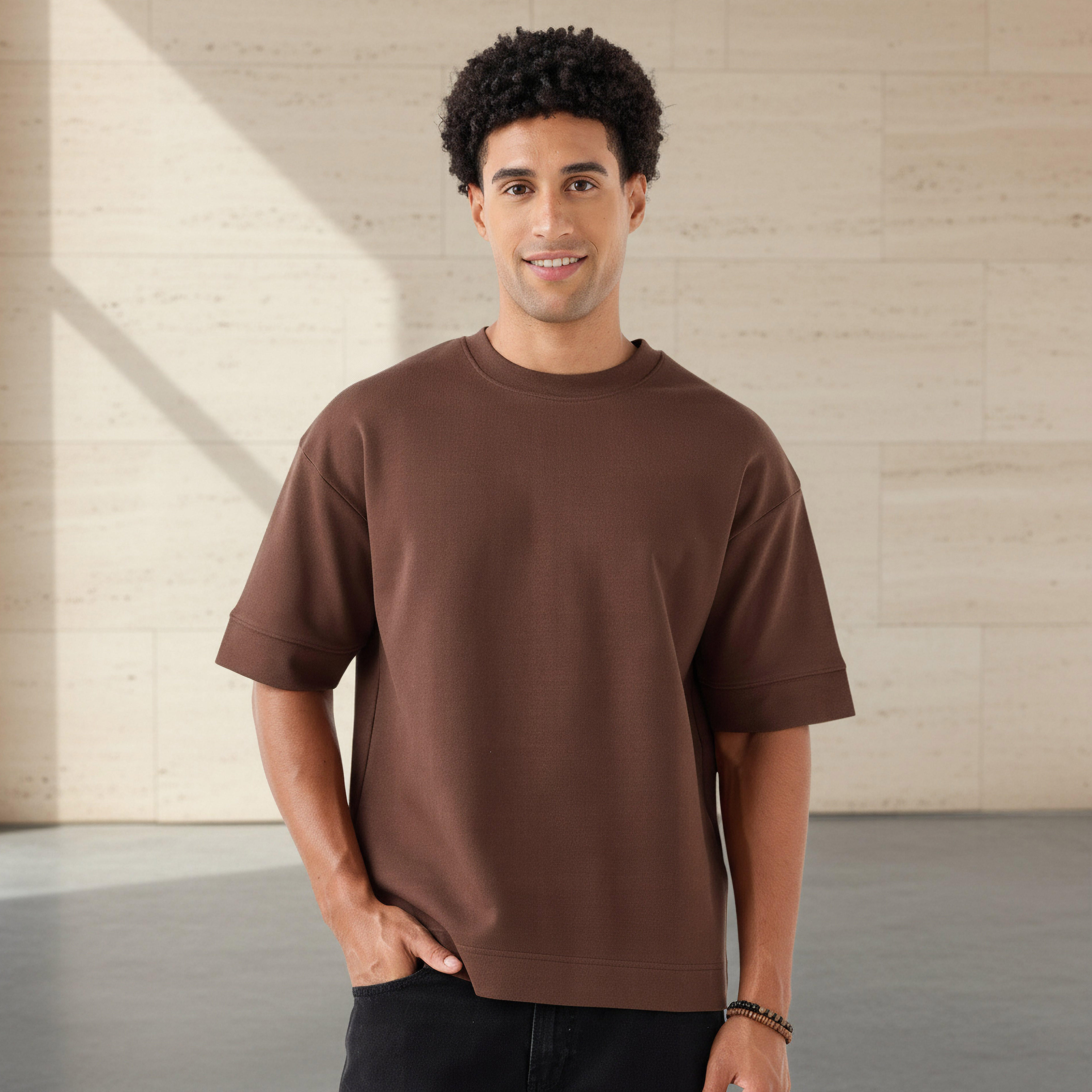 Men Crew Neck Short Sleeves Boxy T-shirt-men-clothing-tshirtsandpolos-tshirts-image-1