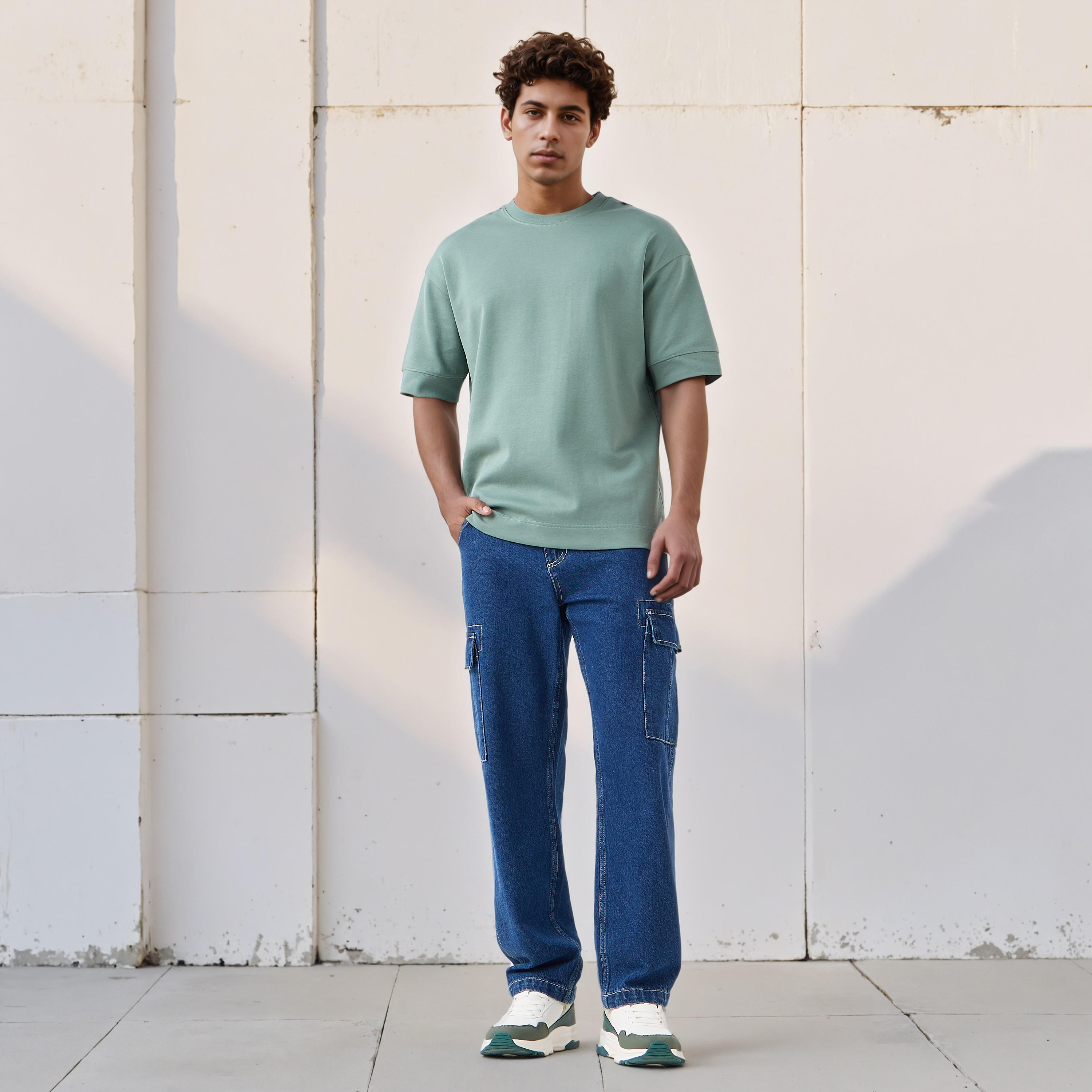 Men Crew Neck Short Sleeves Boxy T-shirt-men-clothing-tshirtsandpolos-tshirts-image-2