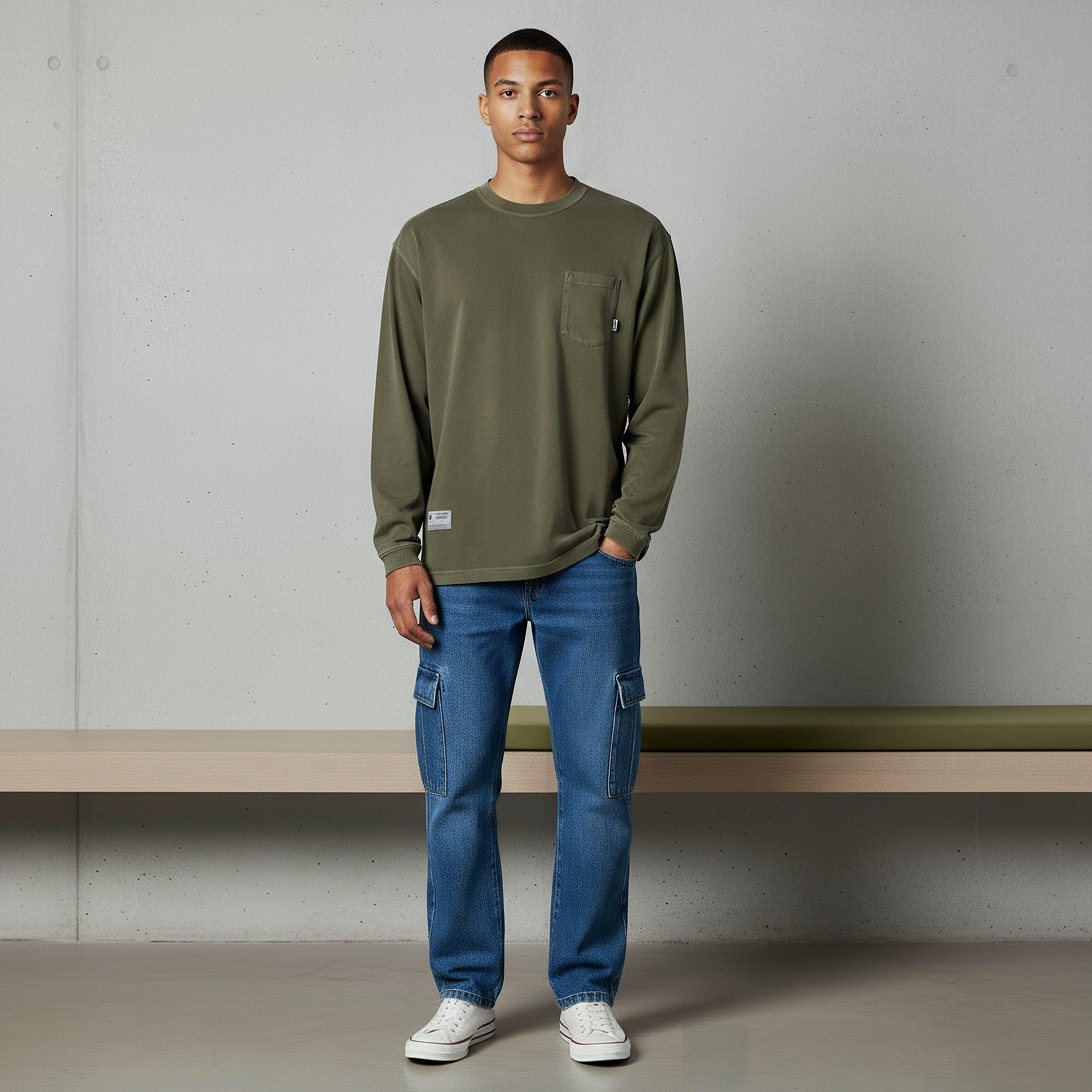 Men Regular Fit Crew Neck Long Sleeve Chest Pocket T-shirt-men-clothing-tshirtsandpolos-tshirts-image-4