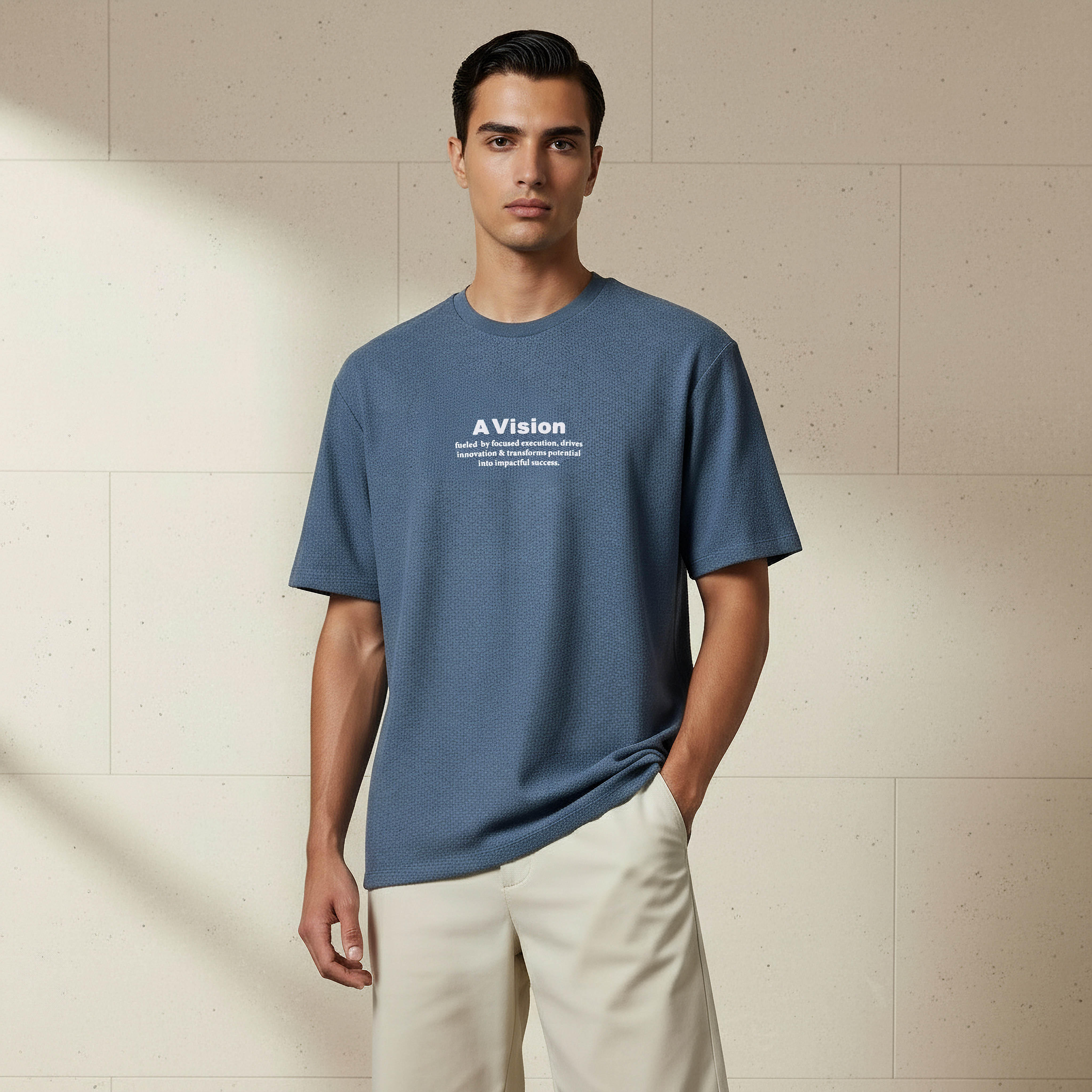 تيشيرت بقصّة عادية وياقة ضيقة وأكمام قصيرة وطبعات للرجال-men-clothing-tshirtsandpolos-tshirts-image-5