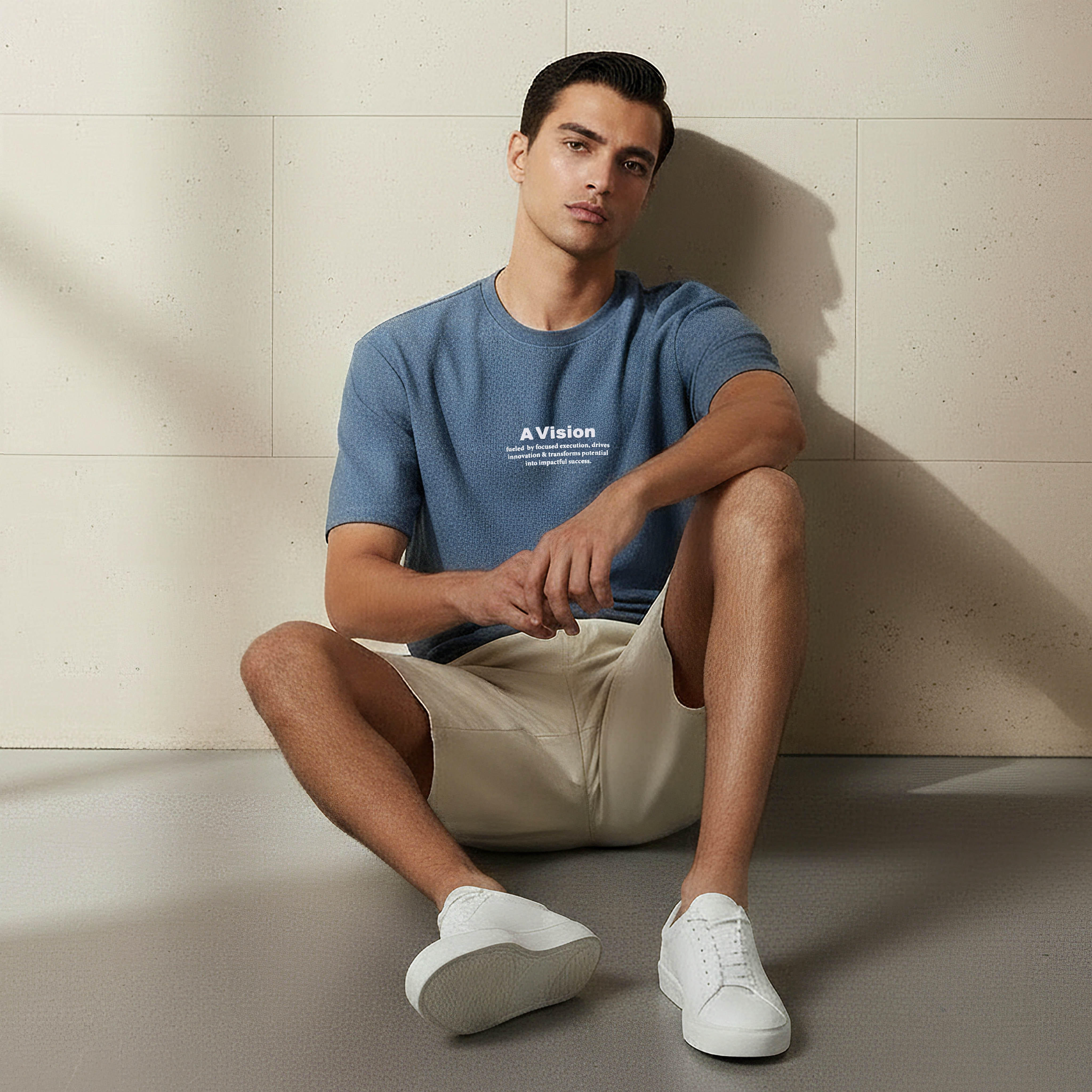 تيشيرت بقصّة عادية وياقة ضيقة وأكمام قصيرة وطبعات للرجال-men-clothing-tshirtsandpolos-tshirts-image-1