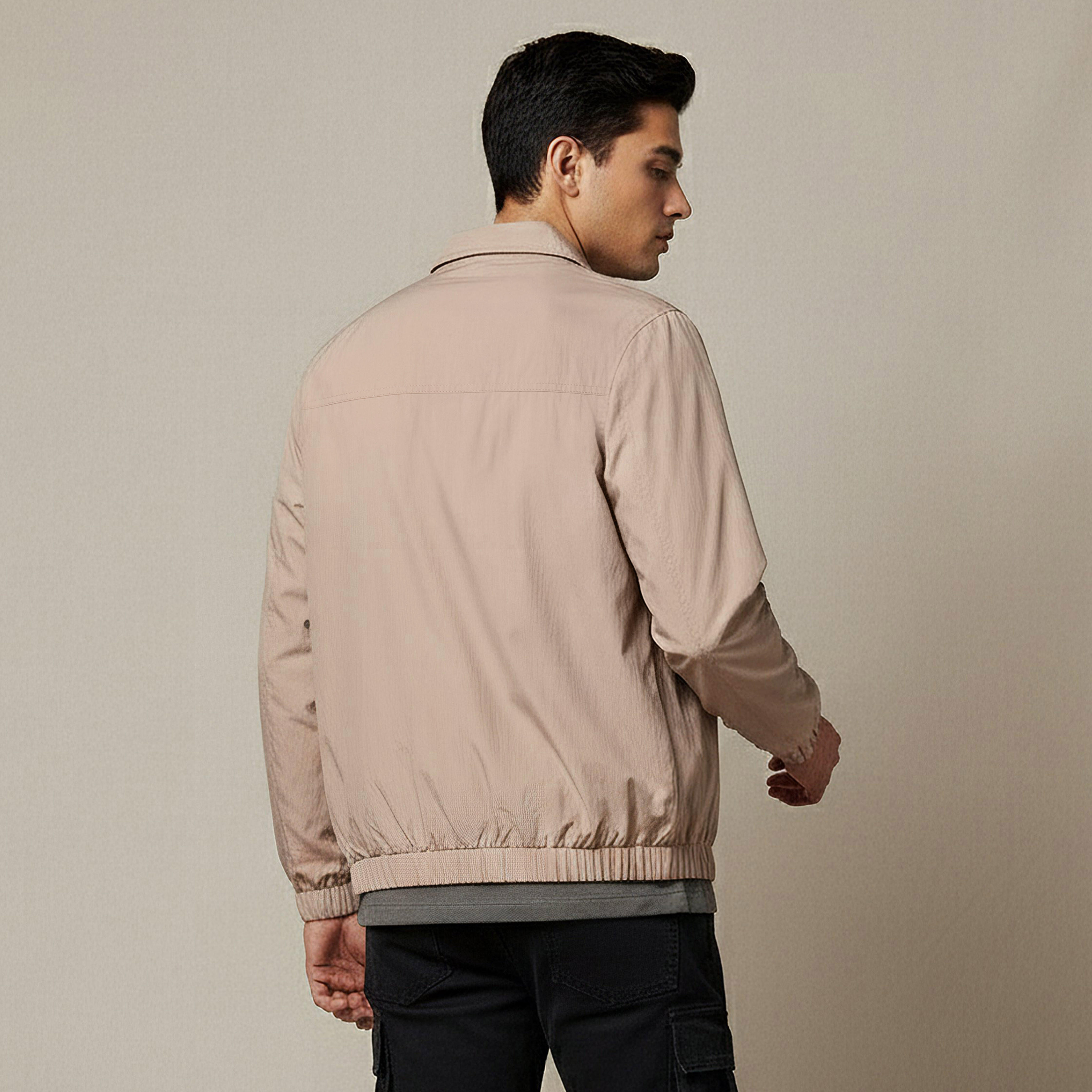 جاكيت بومبر رجالي بقصة عادية وسحاب إغلاق-men-clothing-jacketsandblazers-jackets-image-2