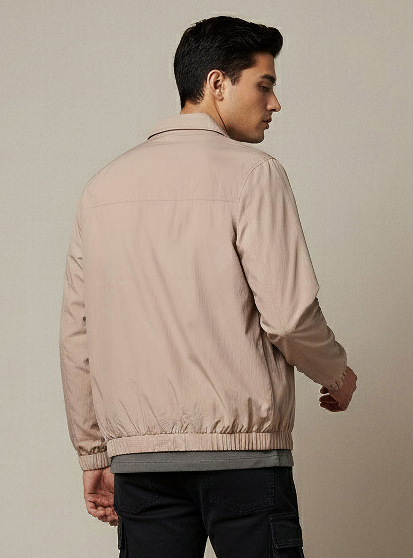جاكيت بومبر رجالي بقصة عادية وسحاب إغلاق-men-clothing-jacketsandblazers-jackets-image-2
