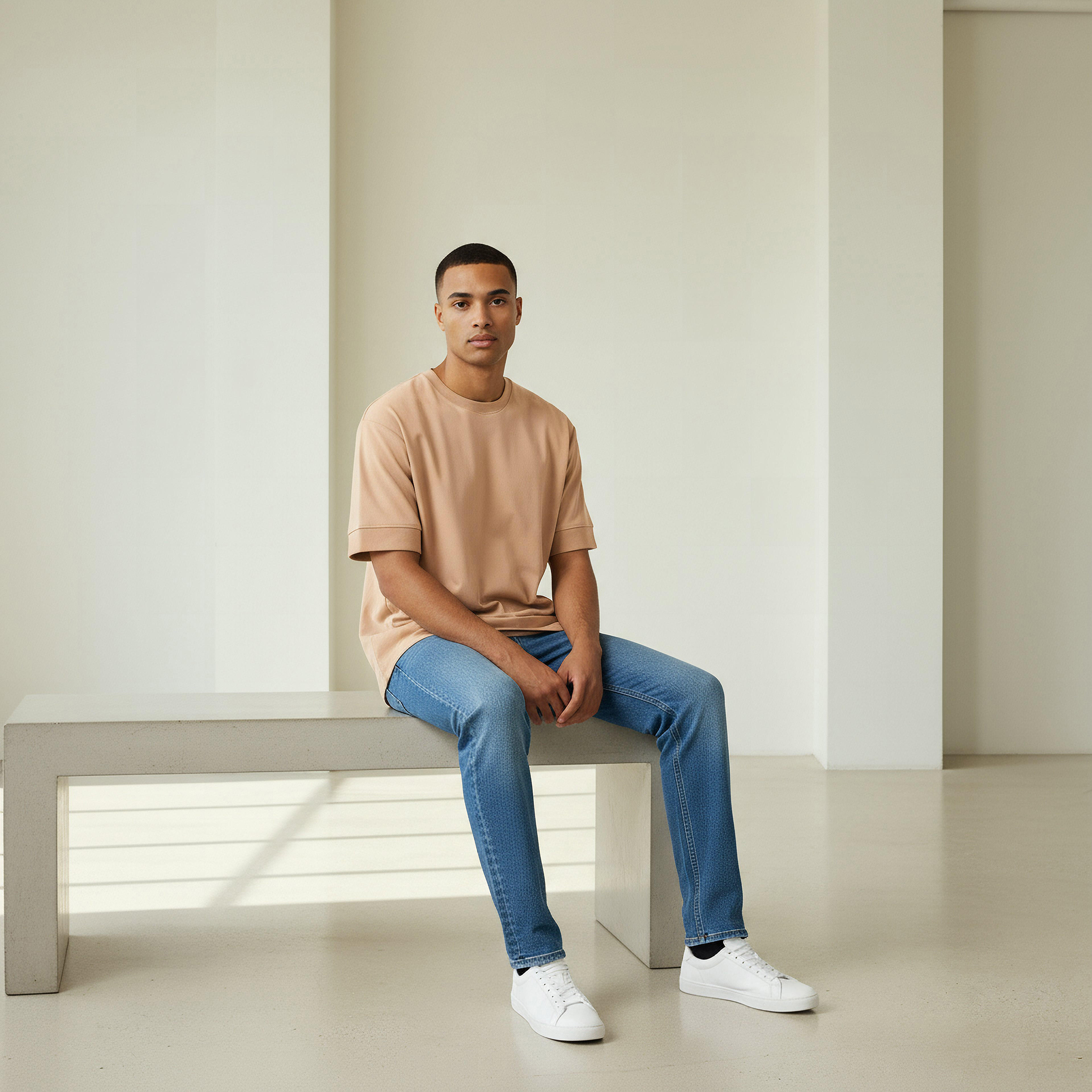 Men Relaxed Fit Crew Neck Short Sleeve Patch Detail T-shirt-men-clothing-tshirtsandpolos-tshirts-image-5