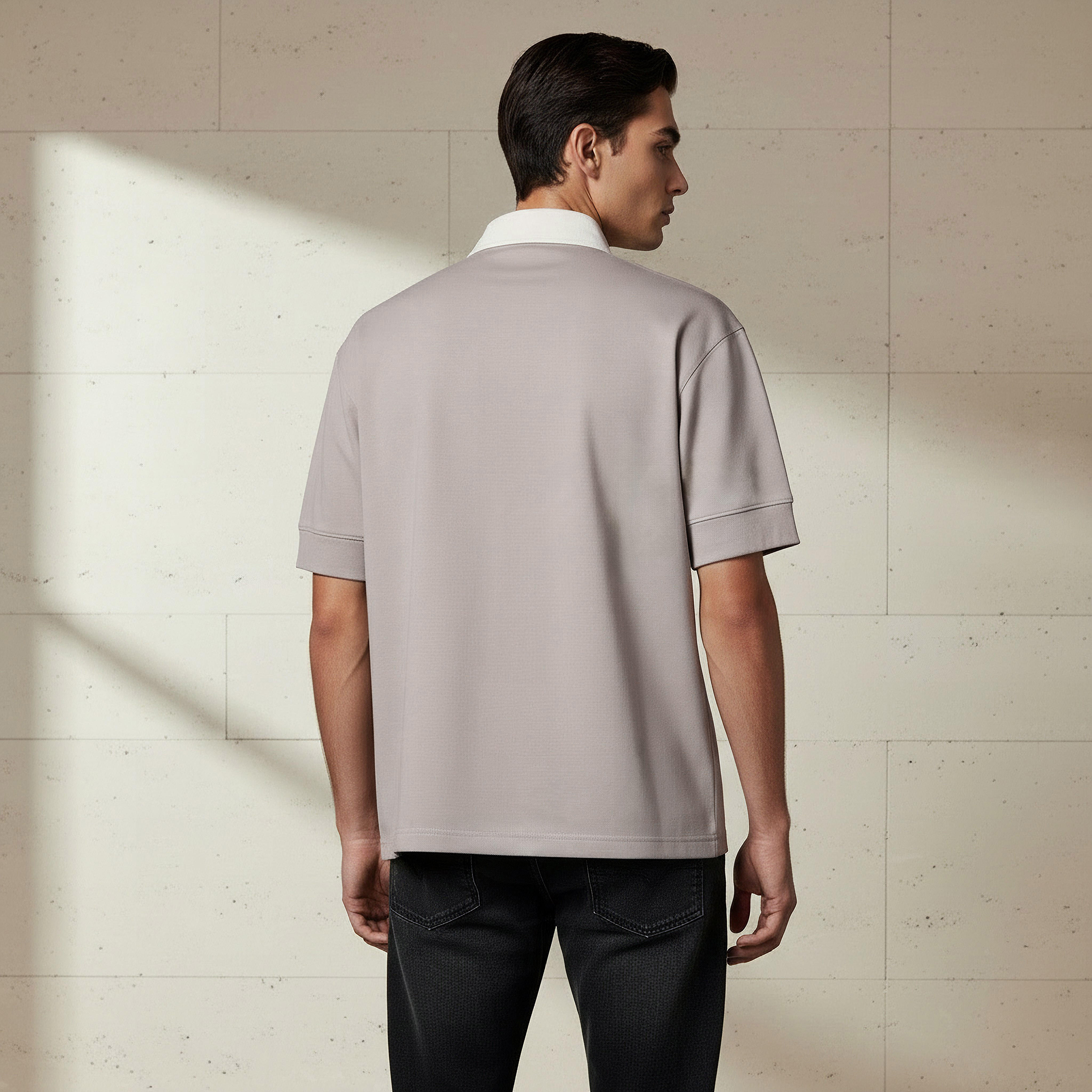 Men Short Sleeves Contast Collar Polo T-shirt-men-clothing-tshirtsandpolos-polos-image-3