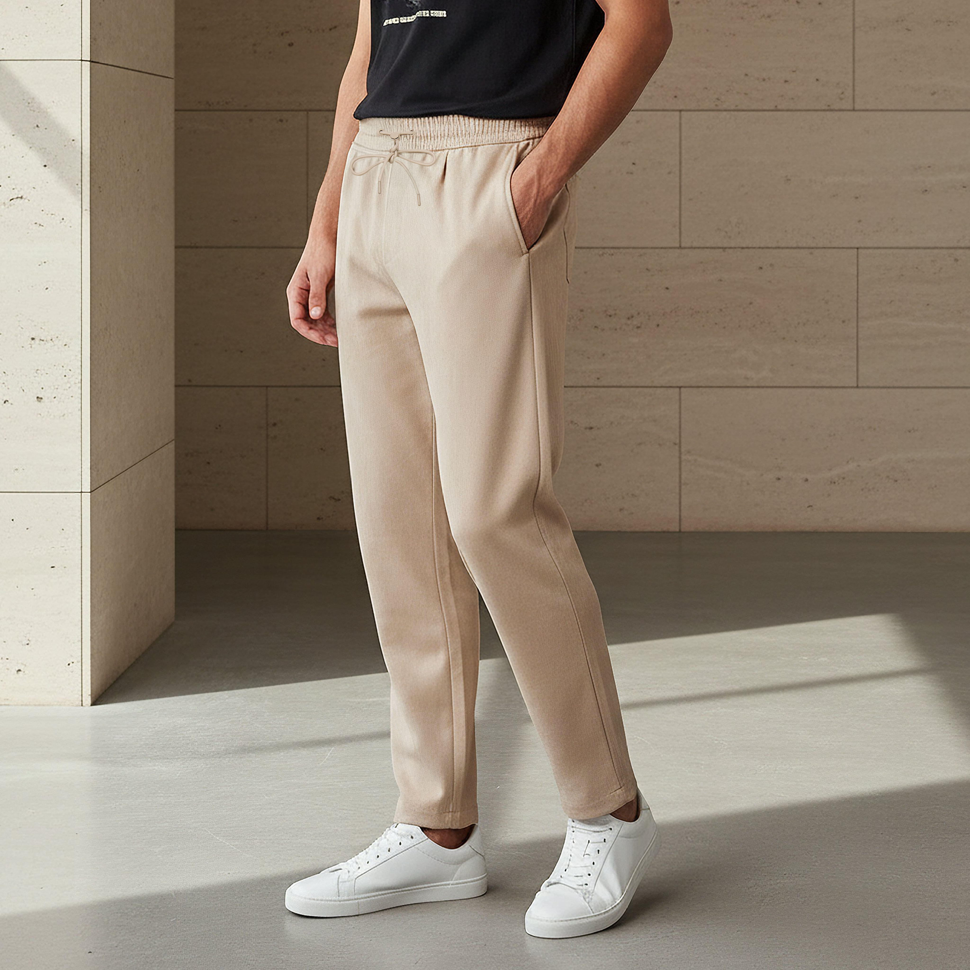 Men Relaxed Fit Soft Touch Trousers-men-clothing-bottoms-trousersandchinos-trousers-image-1