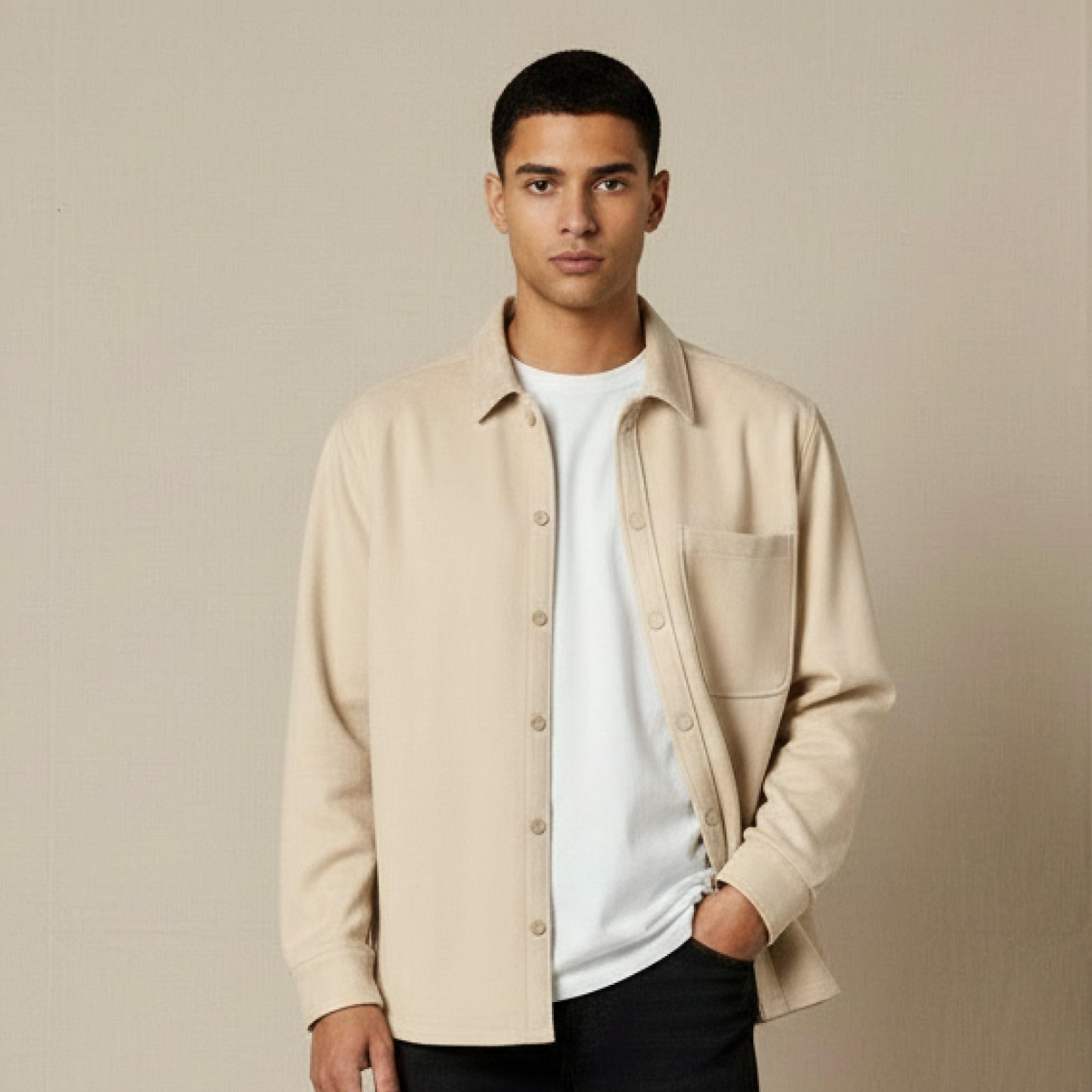 Men Regular Fit Suede Shacket-men-clothing-jacketsandblazers-jackets-image-1