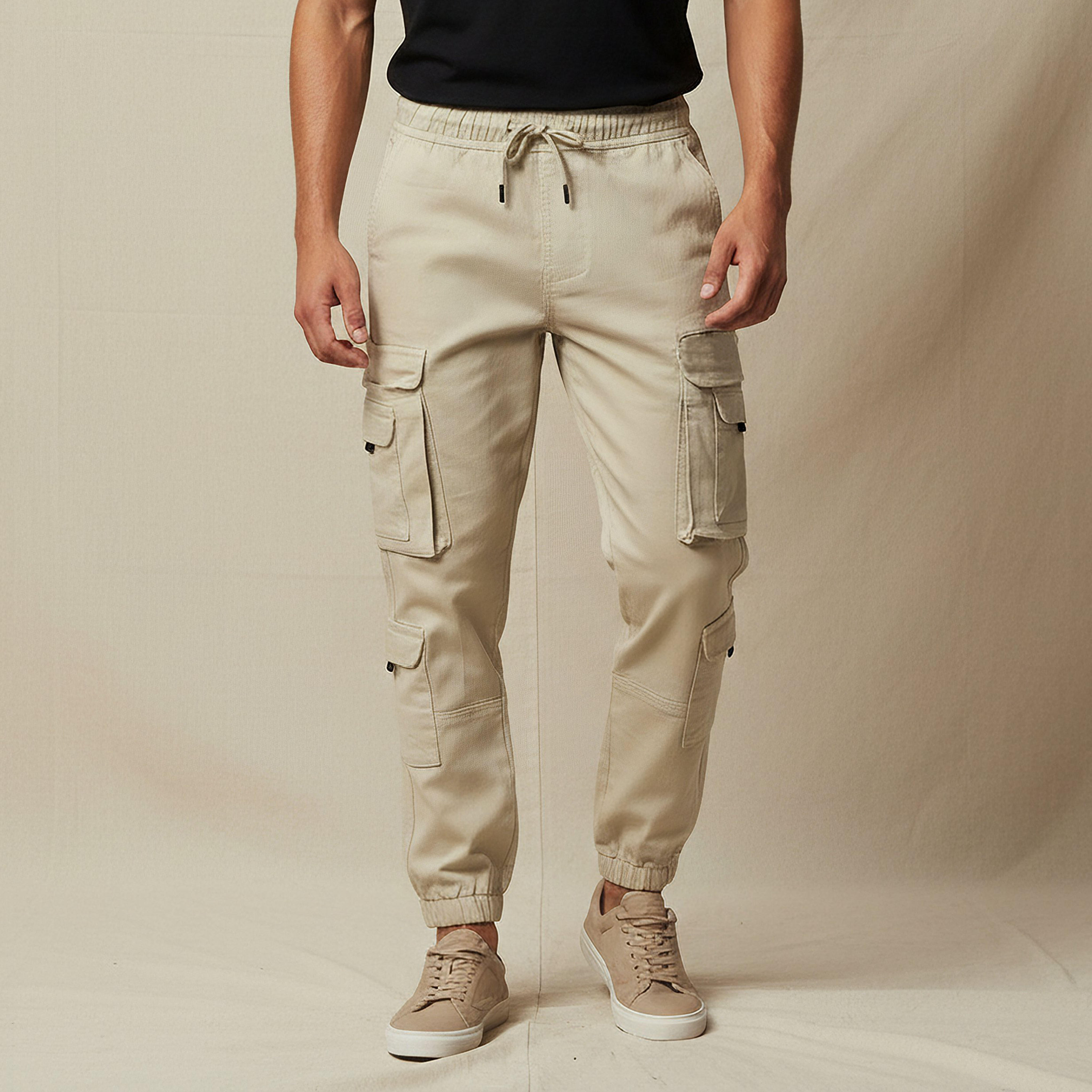 بنطلون رجالي كارجو بقصة عادية-men-clothing-bottoms-trousersandchinos-trousers-image-2