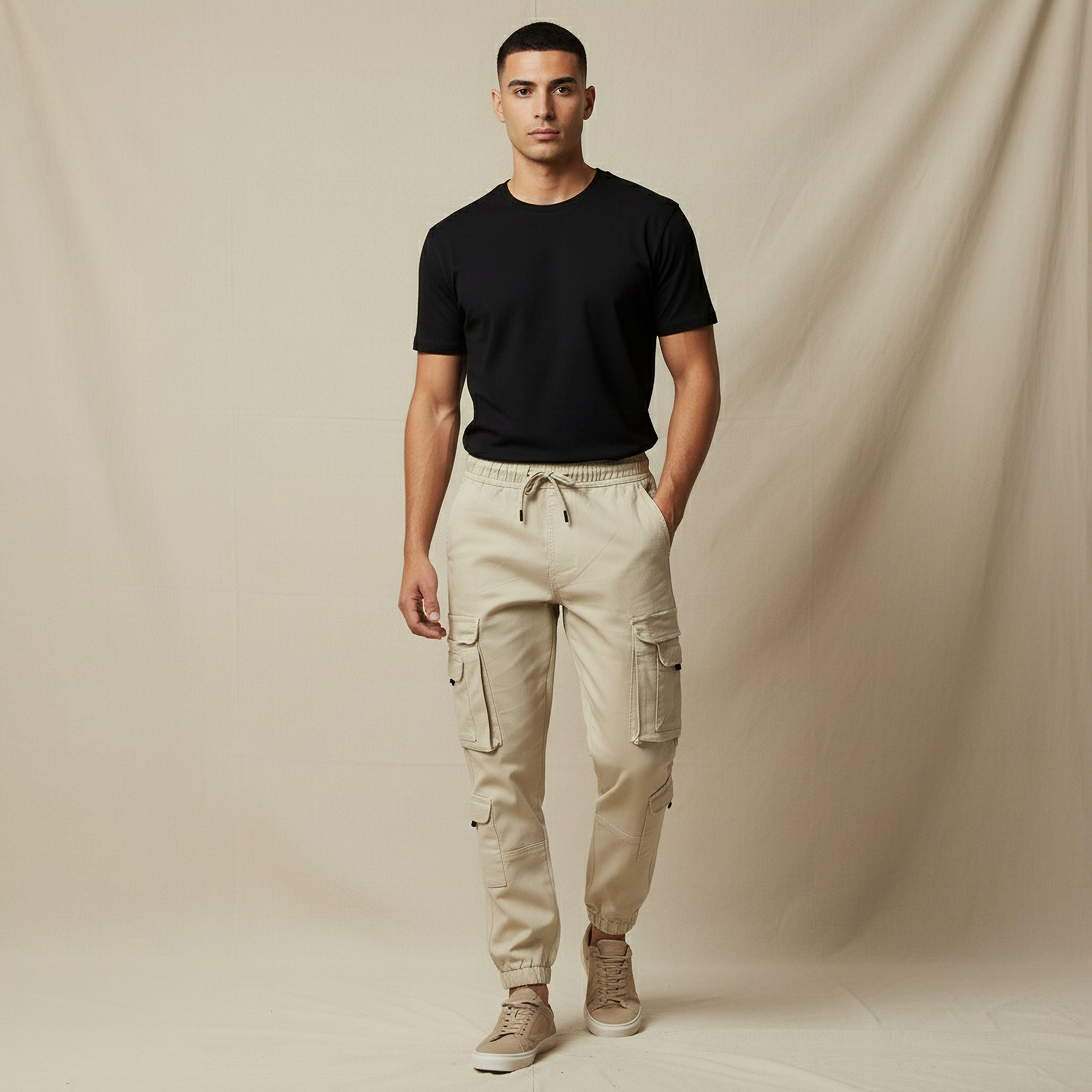 Men Regular Fit Cargo Trousers-men-clothing-bottoms-trousersandchinos-trousers-image-3