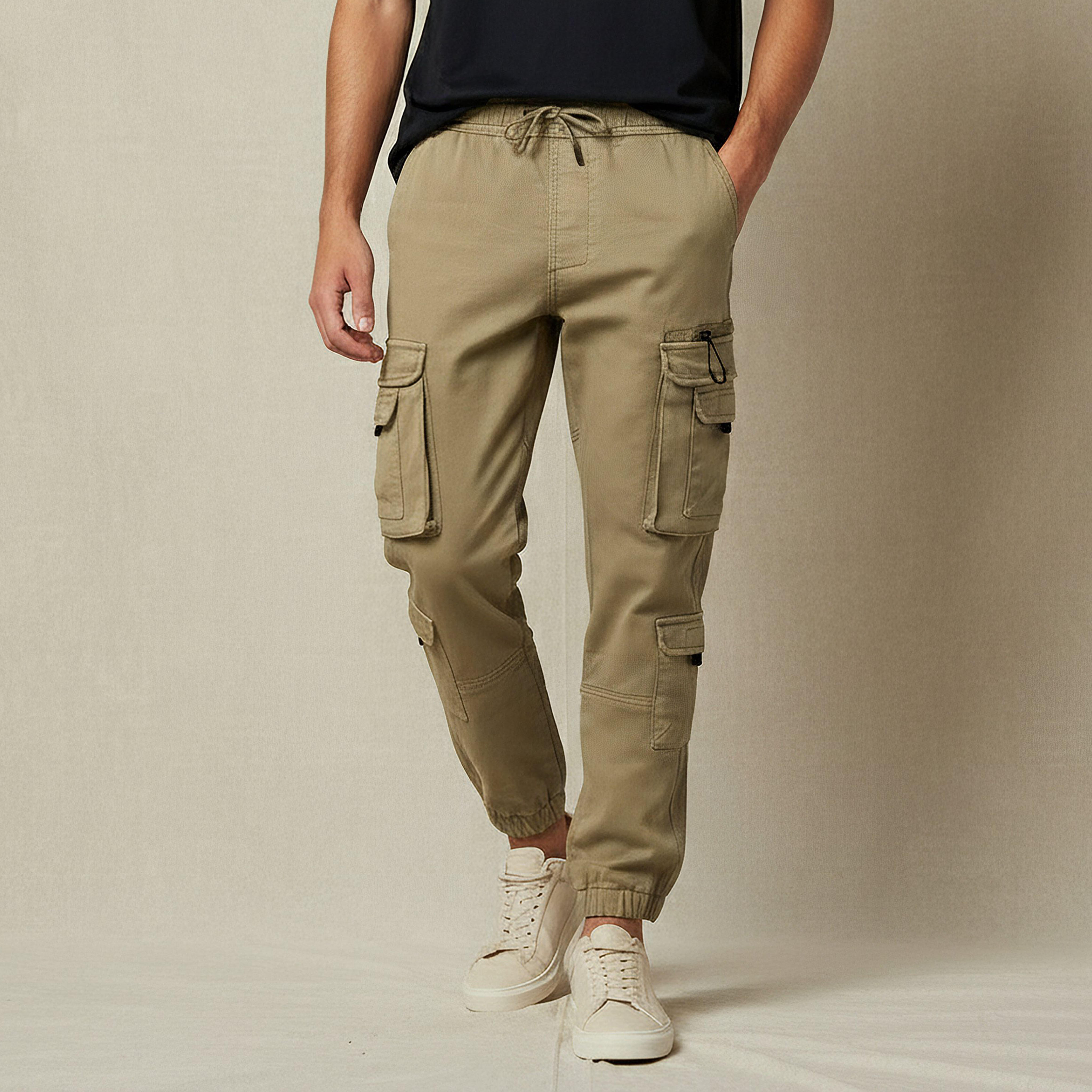 بنطلون رجالي كارجو بقصة عادية-men-clothing-bottoms-trousersandchinos-trousers-image-1