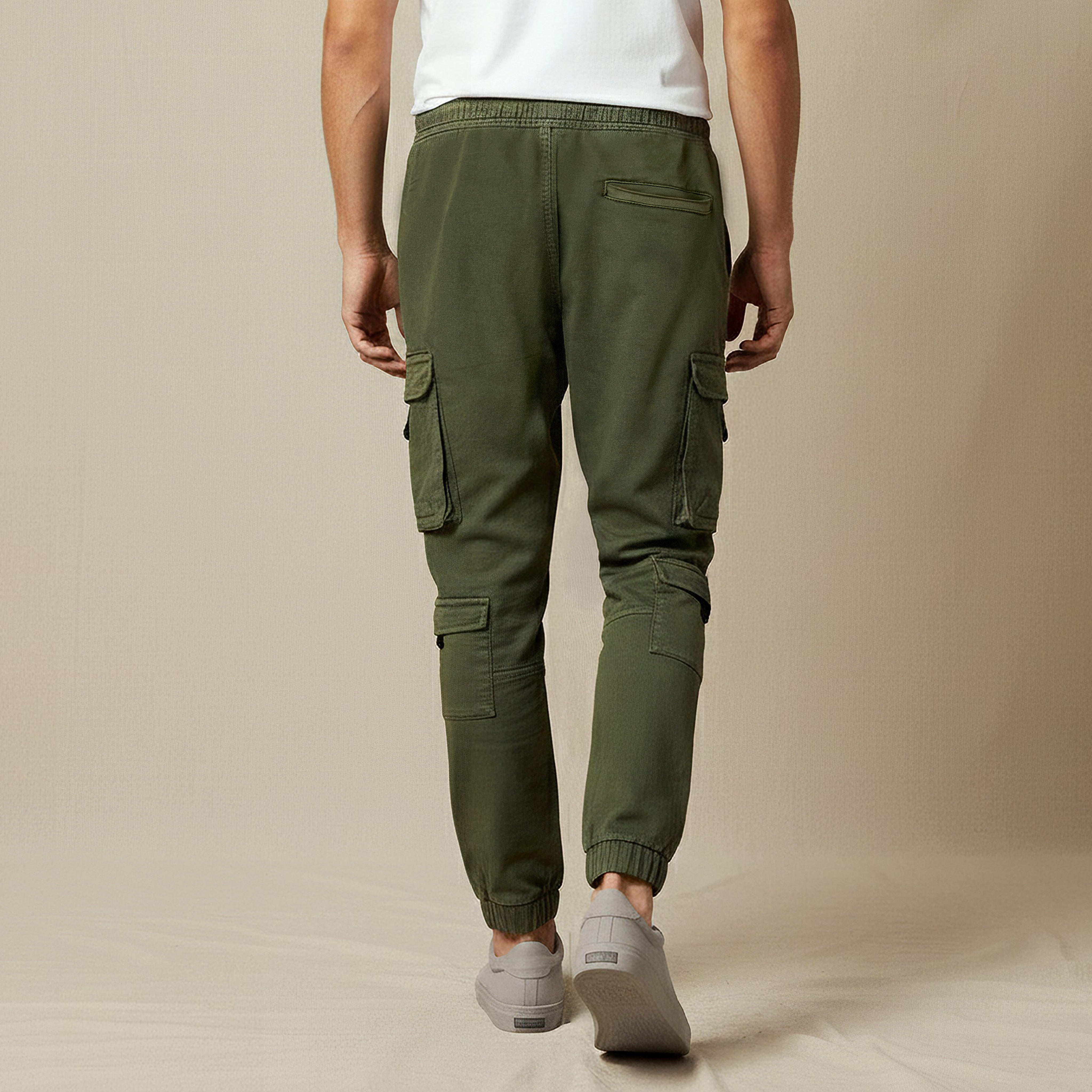 Men Regular Fit Cargo Trousers-men-clothing-bottoms-trousersandchinos-trousers-image-3