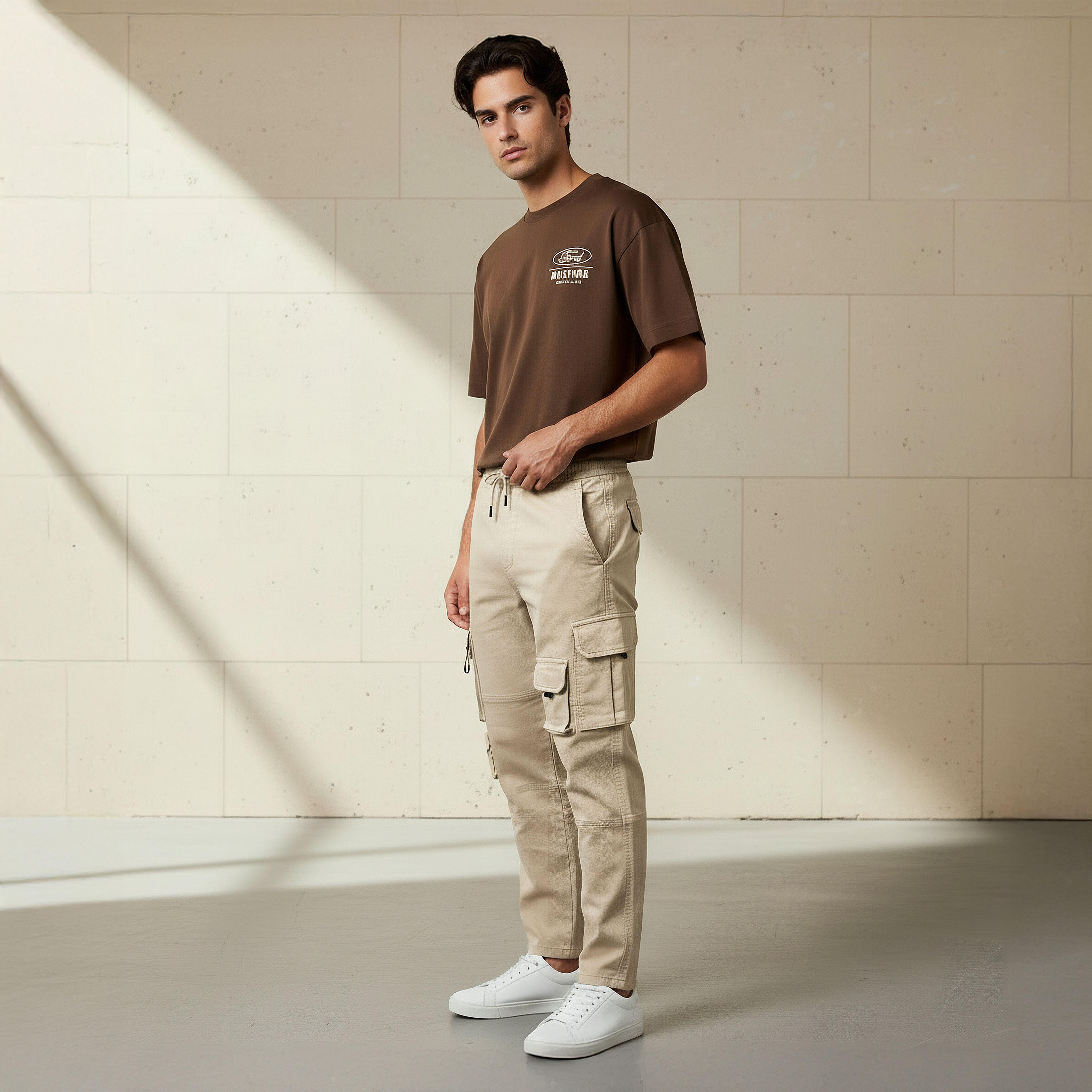 بنطلون كارجو بقصة عادية للرجال-men-clothing-bottoms-joggers-image-3
