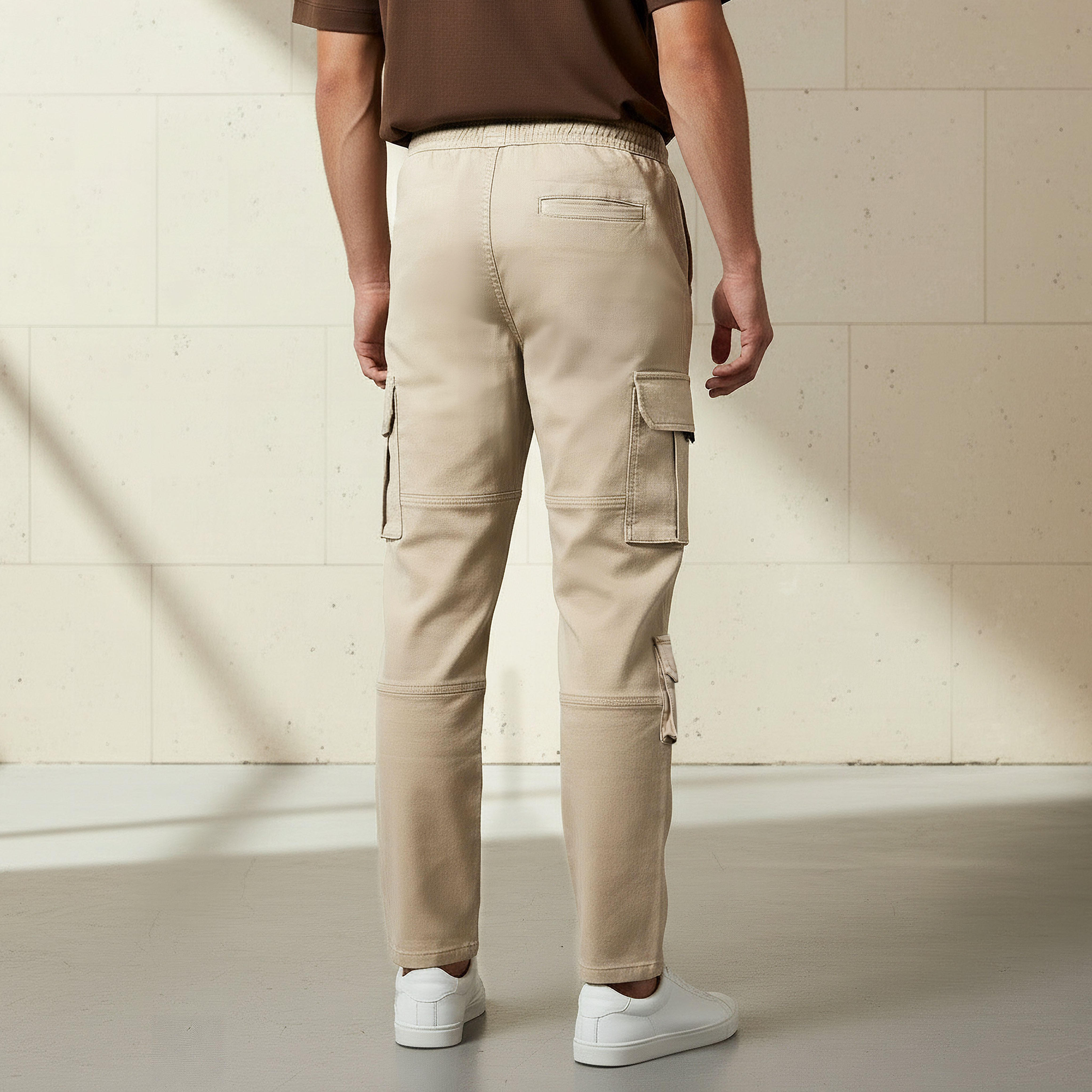 بنطلون كارجو بقصة عادية للرجال-men-clothing-bottoms-joggers-image-2