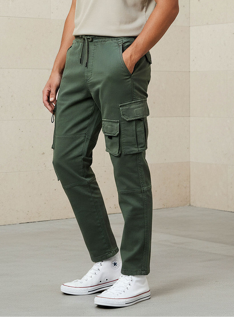 بنطلون كارجو بقصة عادية للرجال-men-clothing-bottoms-joggers-image-4