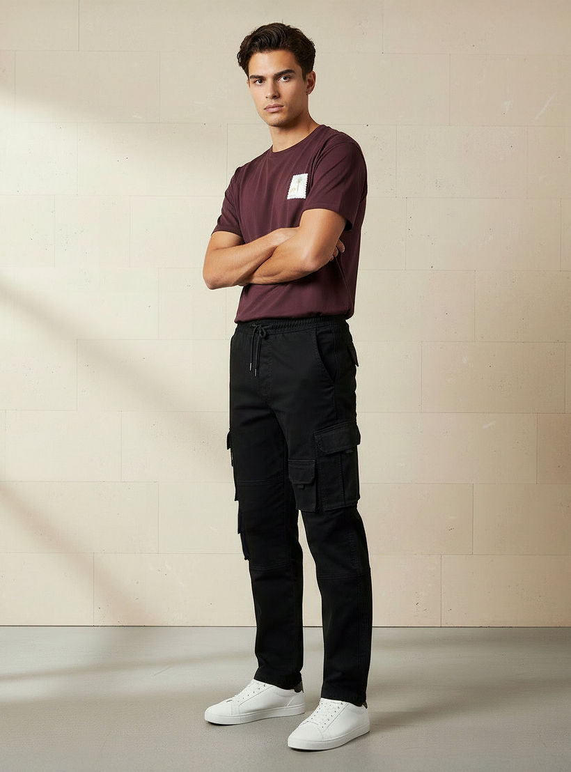 بنطلون كارجو بقصة عادية للرجال-men-clothing-bottoms-joggers-image-3