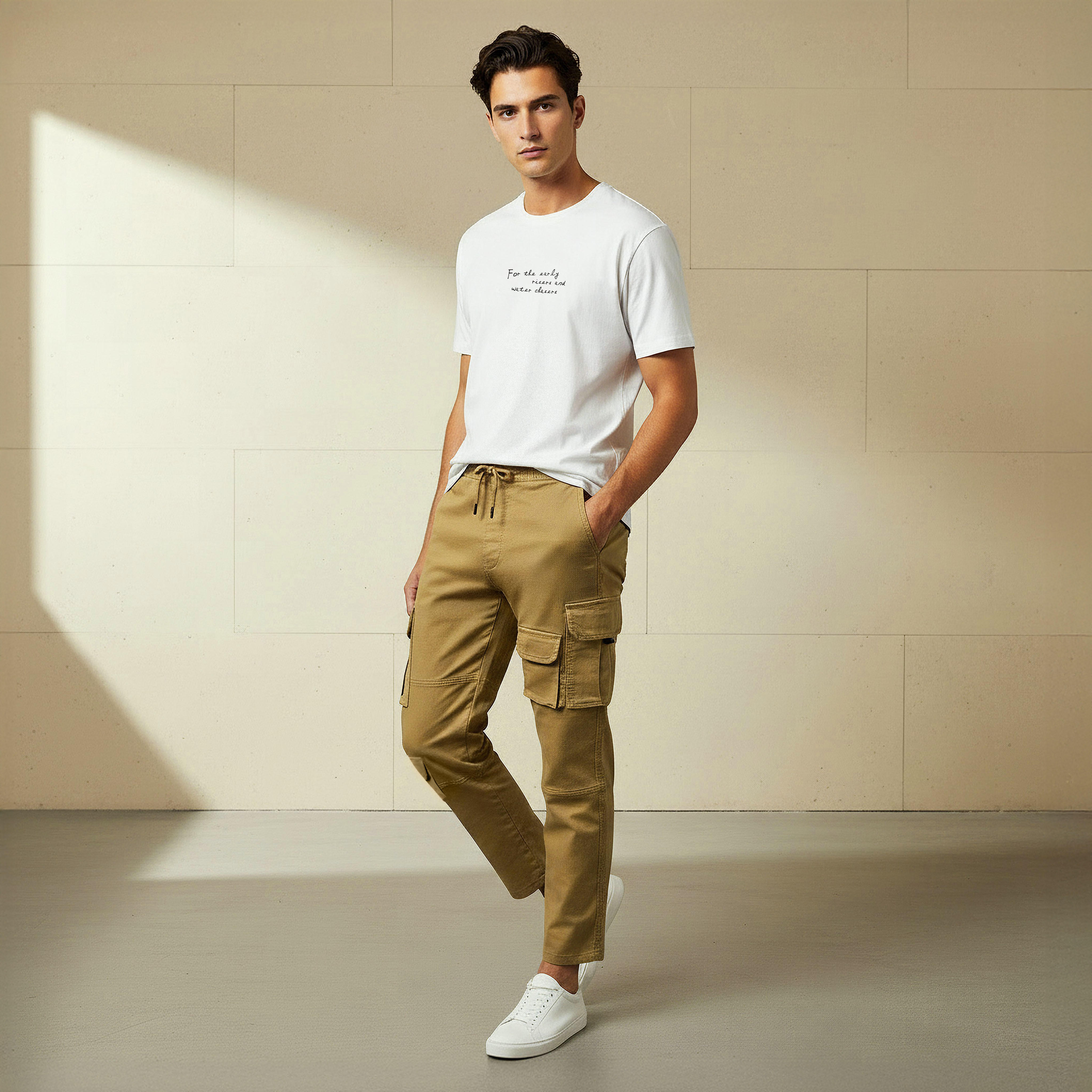 بنطلون كارجو بقصة عادية للرجال-men-clothing-bottoms-joggers-image-2